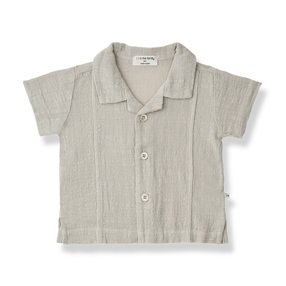 1+ In The Family Beige Tamariu Baby Shirt