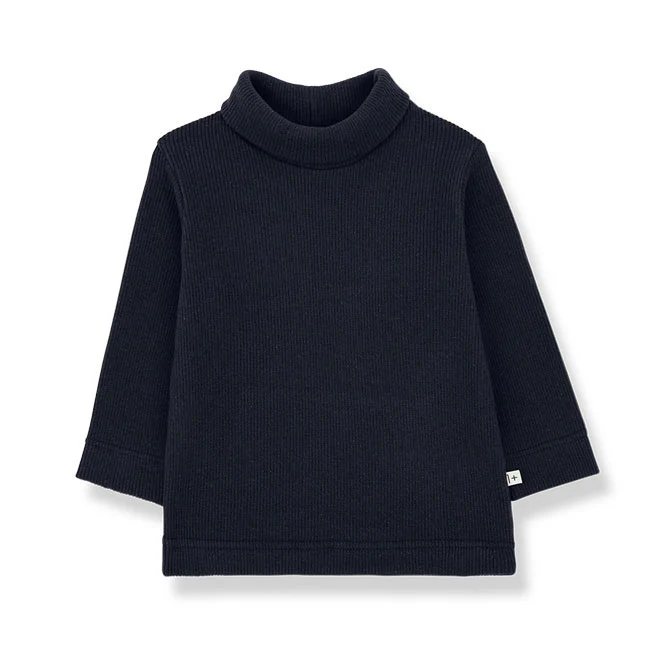 1+ In The Family Dark Blue Aritz Baby Turtleneck