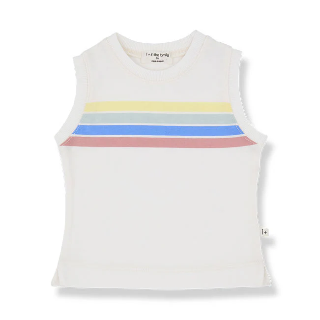 1+ In The Family Off White Binibeca Baby Tank Top