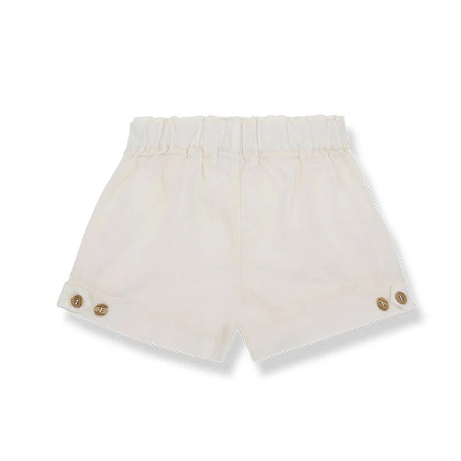 1+ in the Family  Off White Lara Baby Shorts - Image 2