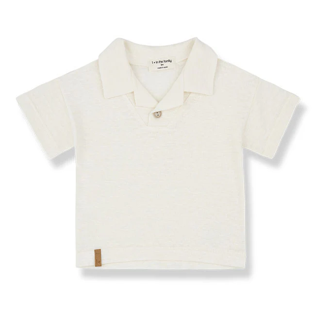 1+ in the Family  Off White Sandro Baby Polo