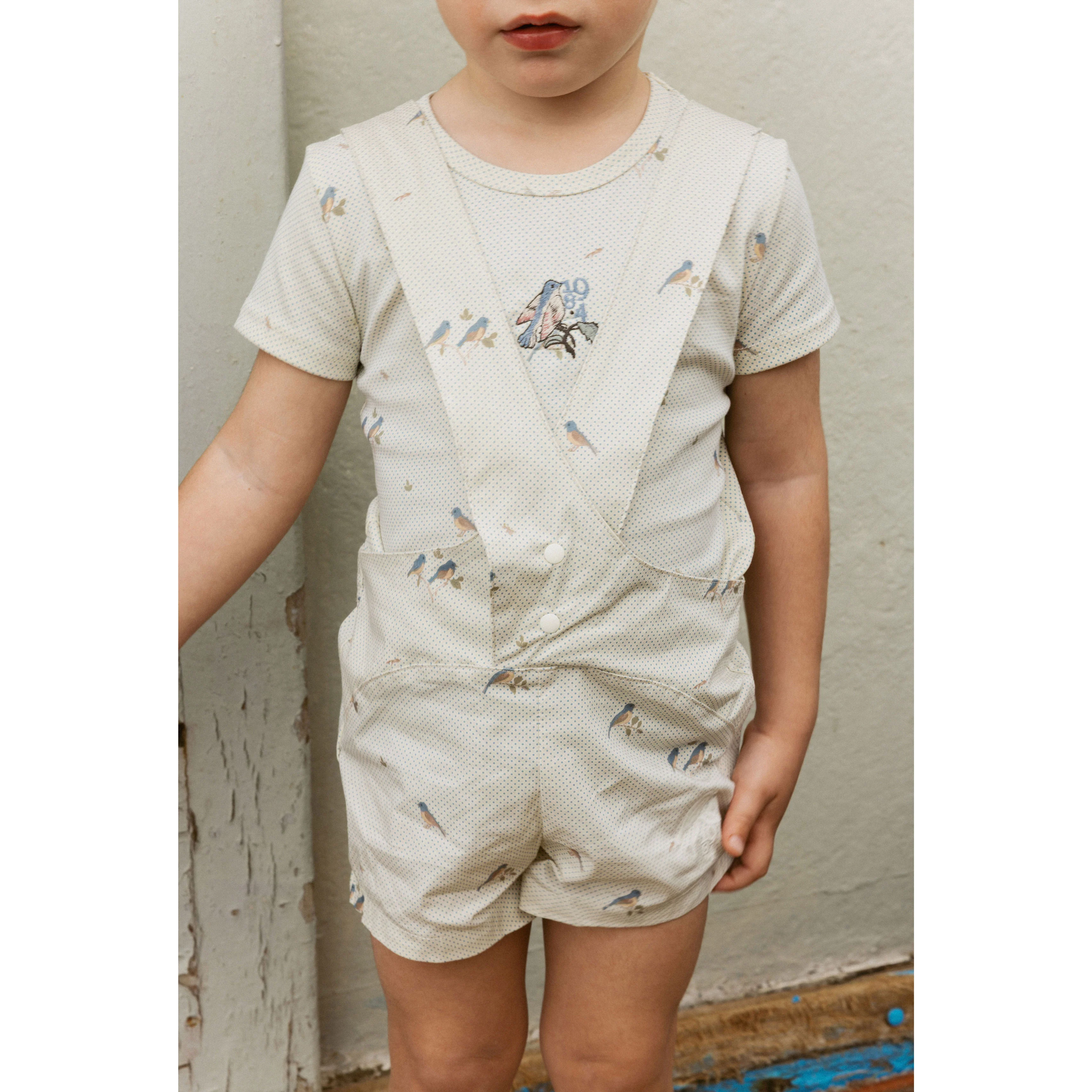 1984 Bird Printed Romper - Image 2