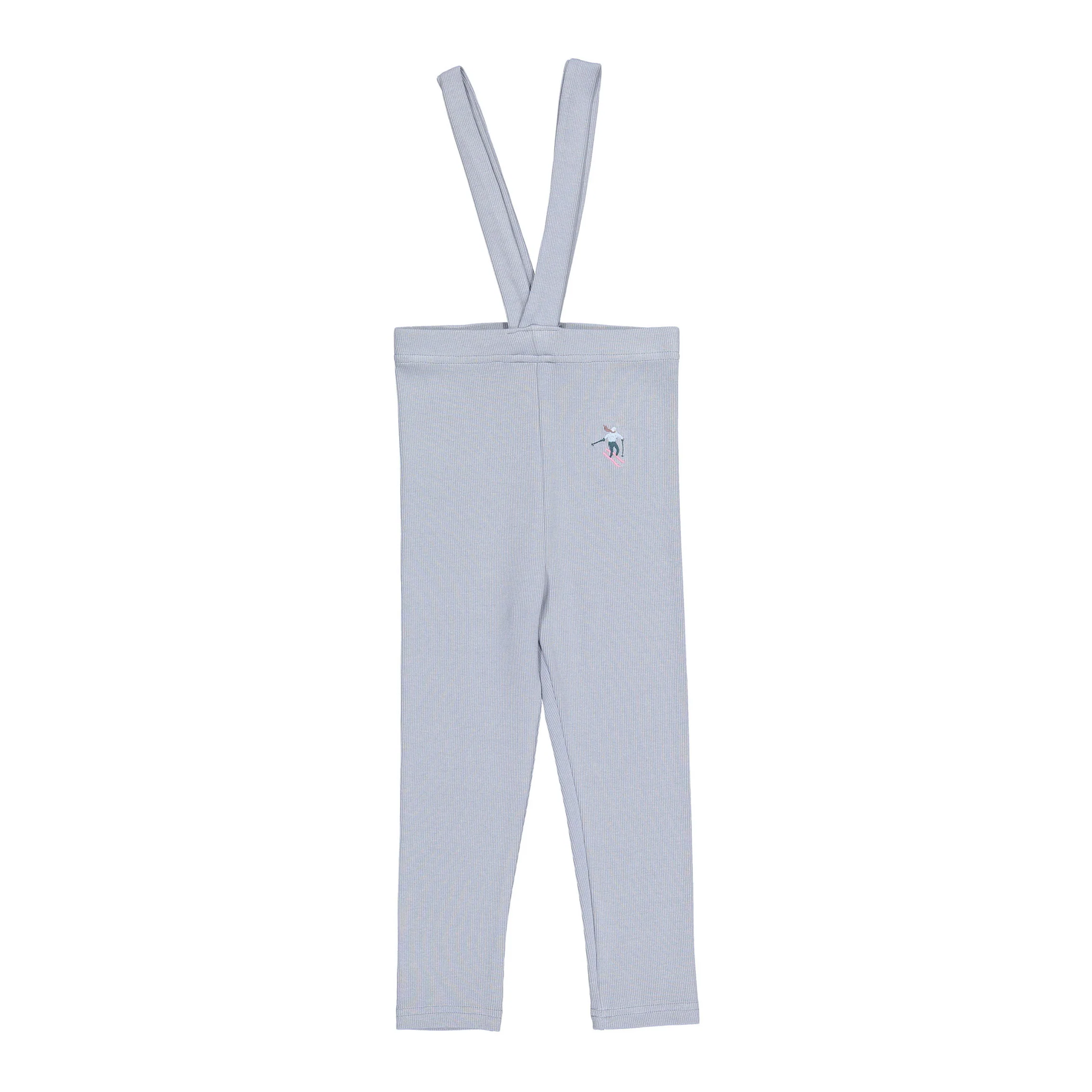 1984 Blue Ski Embroidery Suspender Leggings