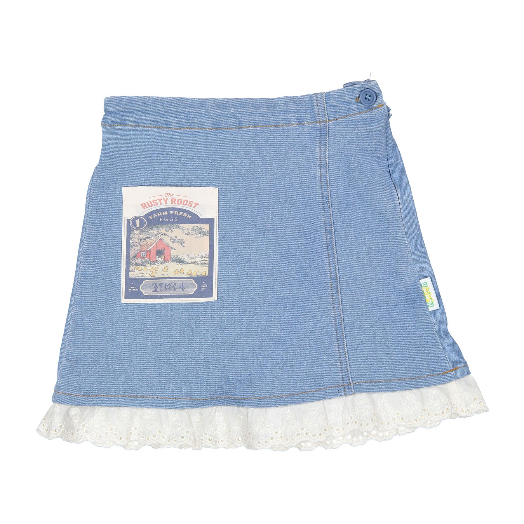 1984 Denim Eyelet Skirt