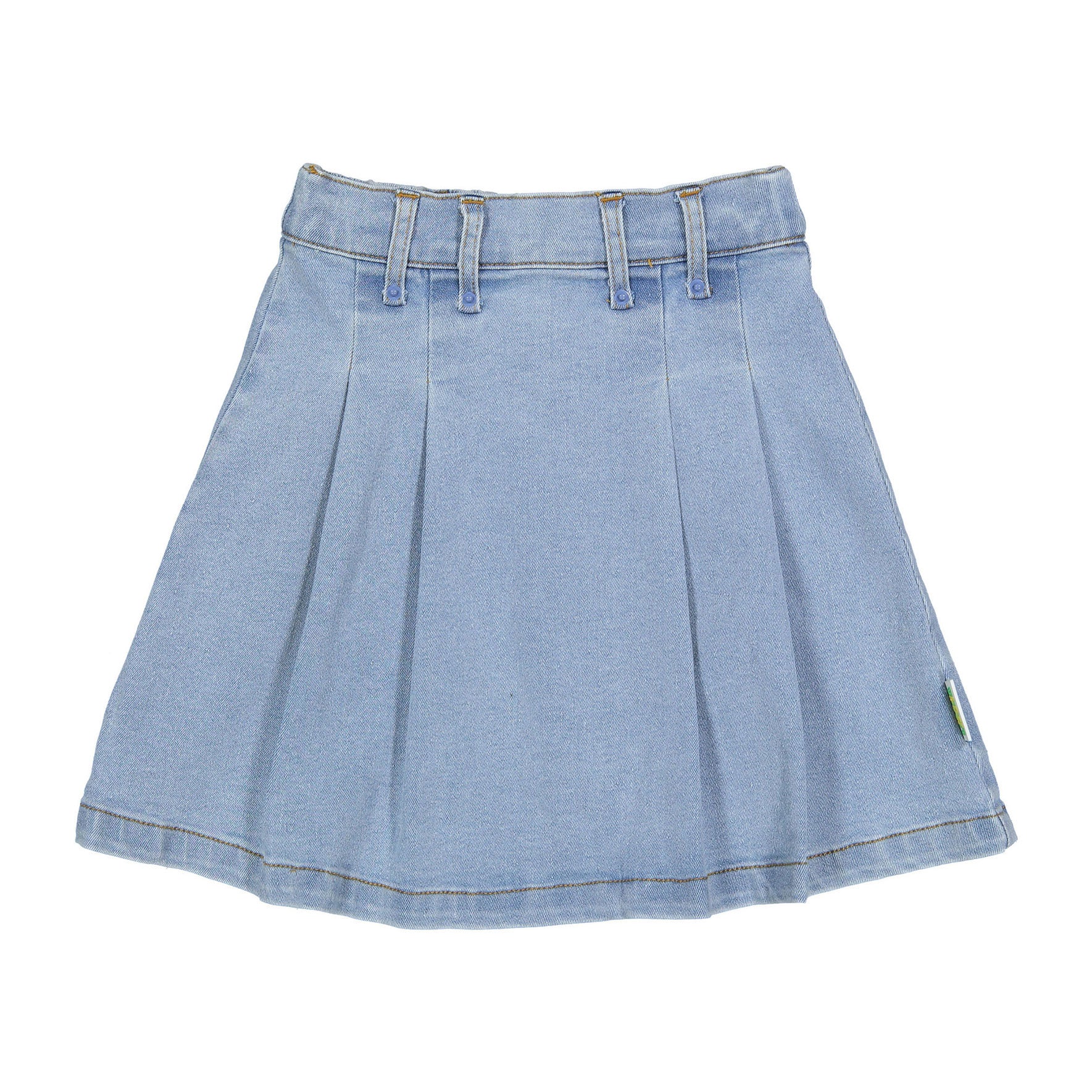 1984 Denim Pleated Skirt