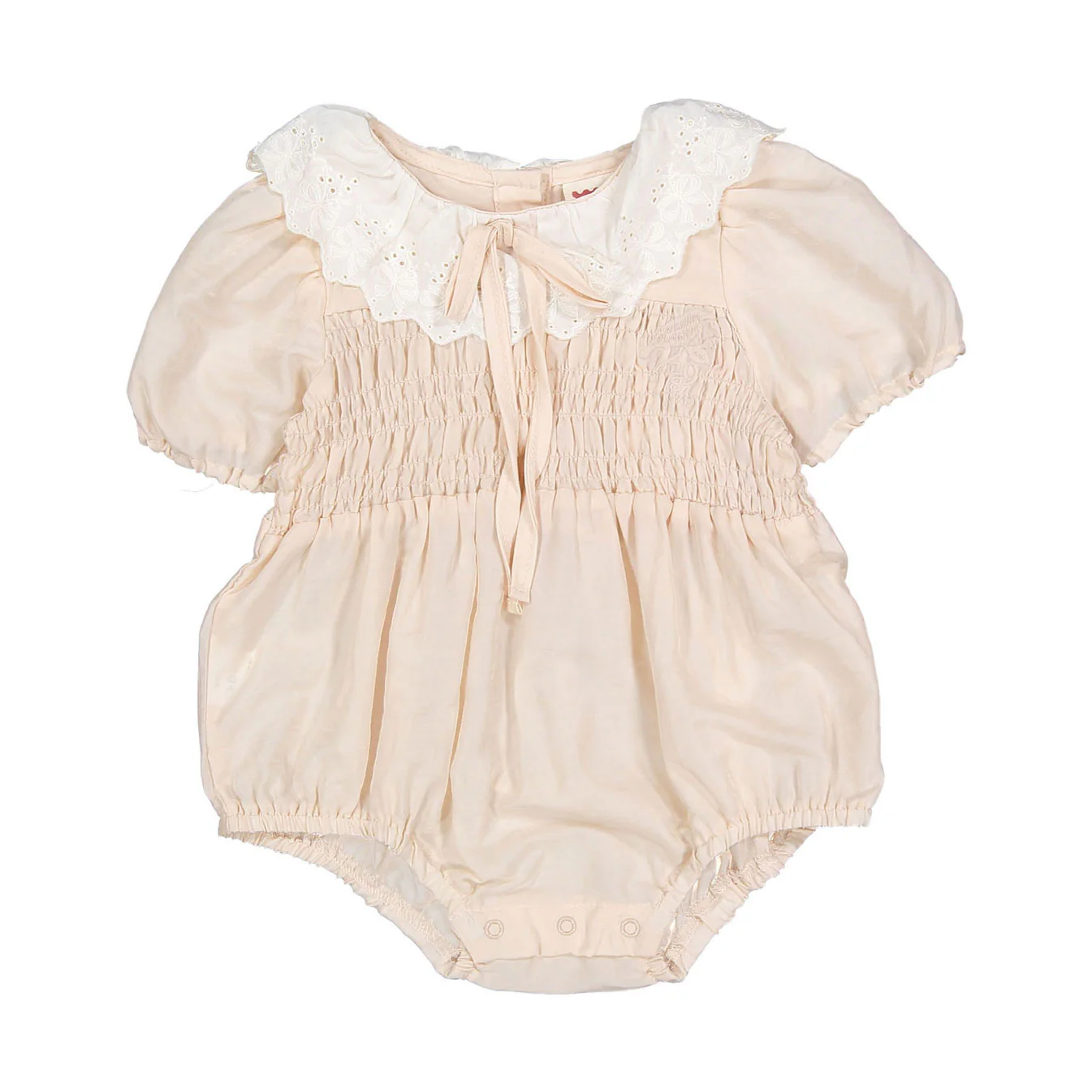 1984 Light Pink Smocked Romper