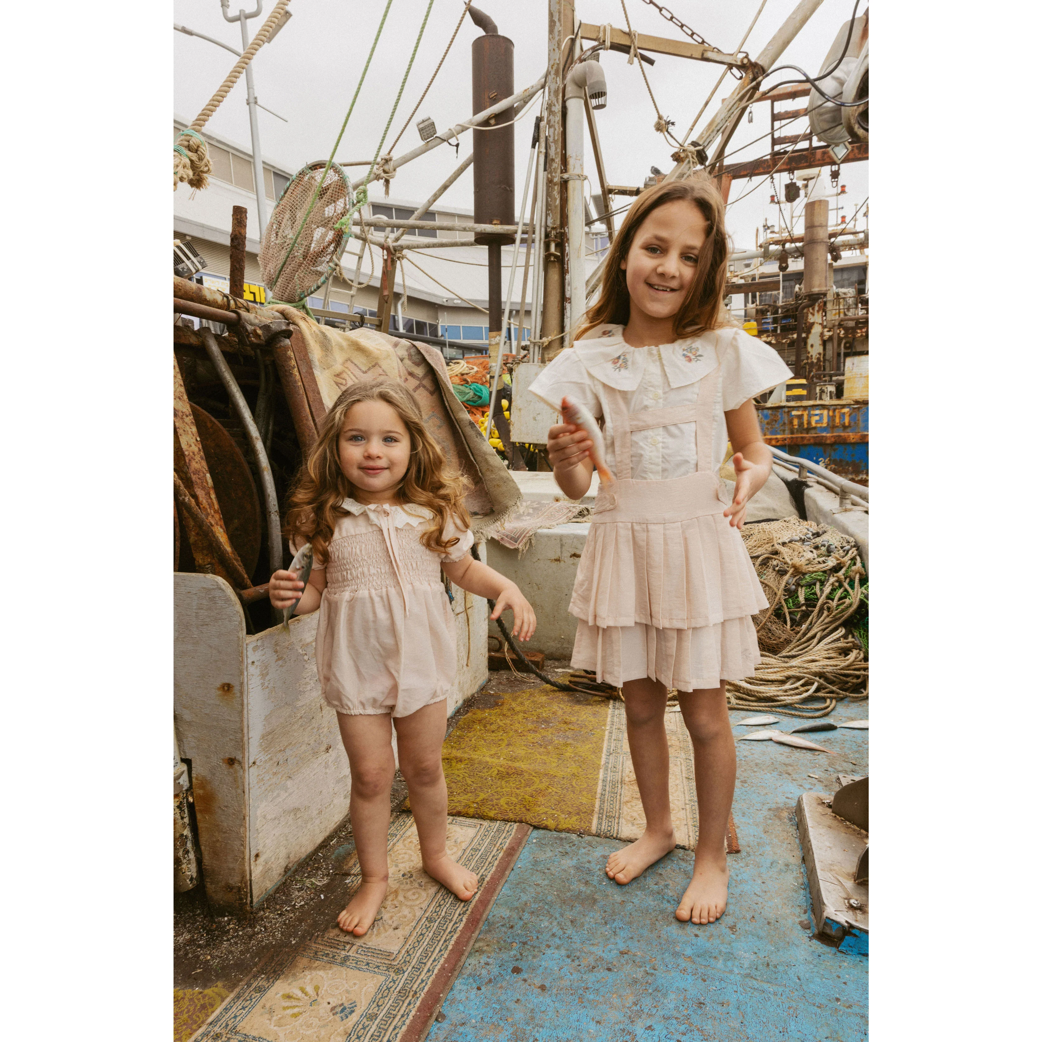 1984 Light Pink Smocked Romper - Image 2