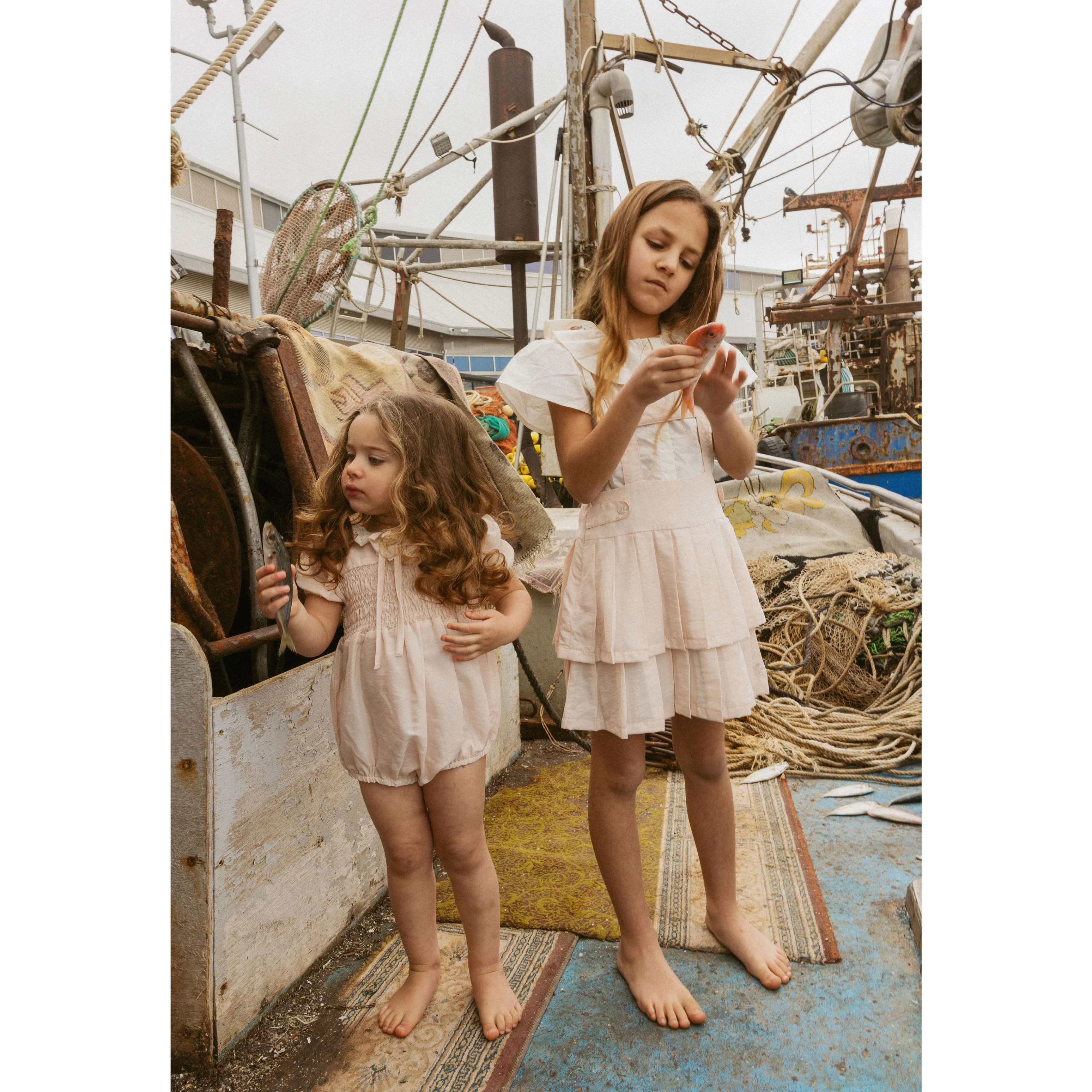 1984 Light Pink Smocked Romper - Image 4