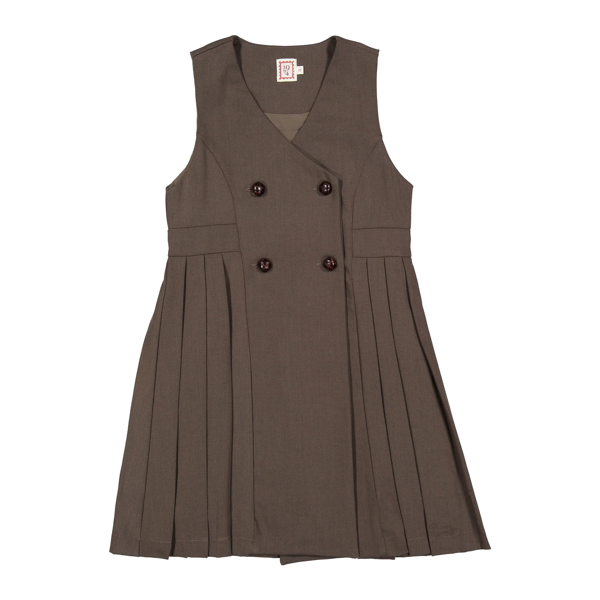 1984 Mocha Pleated Jumper