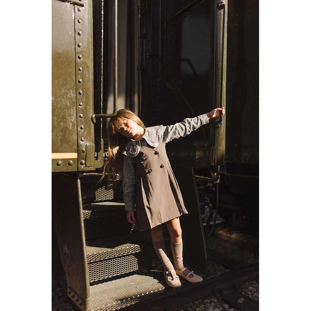 1984 Mocha Pleated Jumper - Image 3
