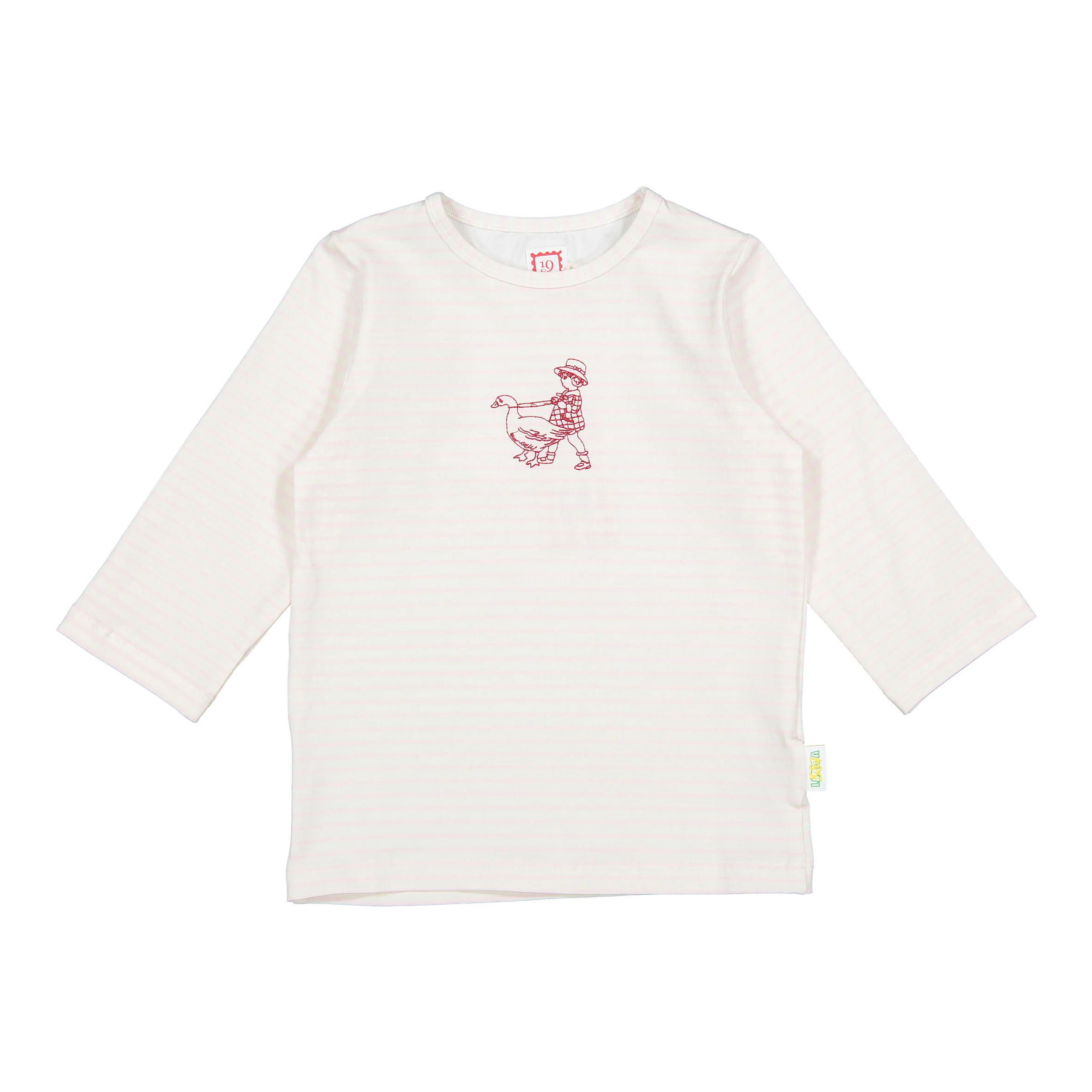 1984 Pink Striped Embroidered L/S Tee