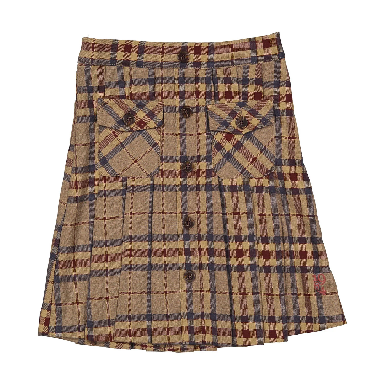 1984 Plaid Pleated Skirt