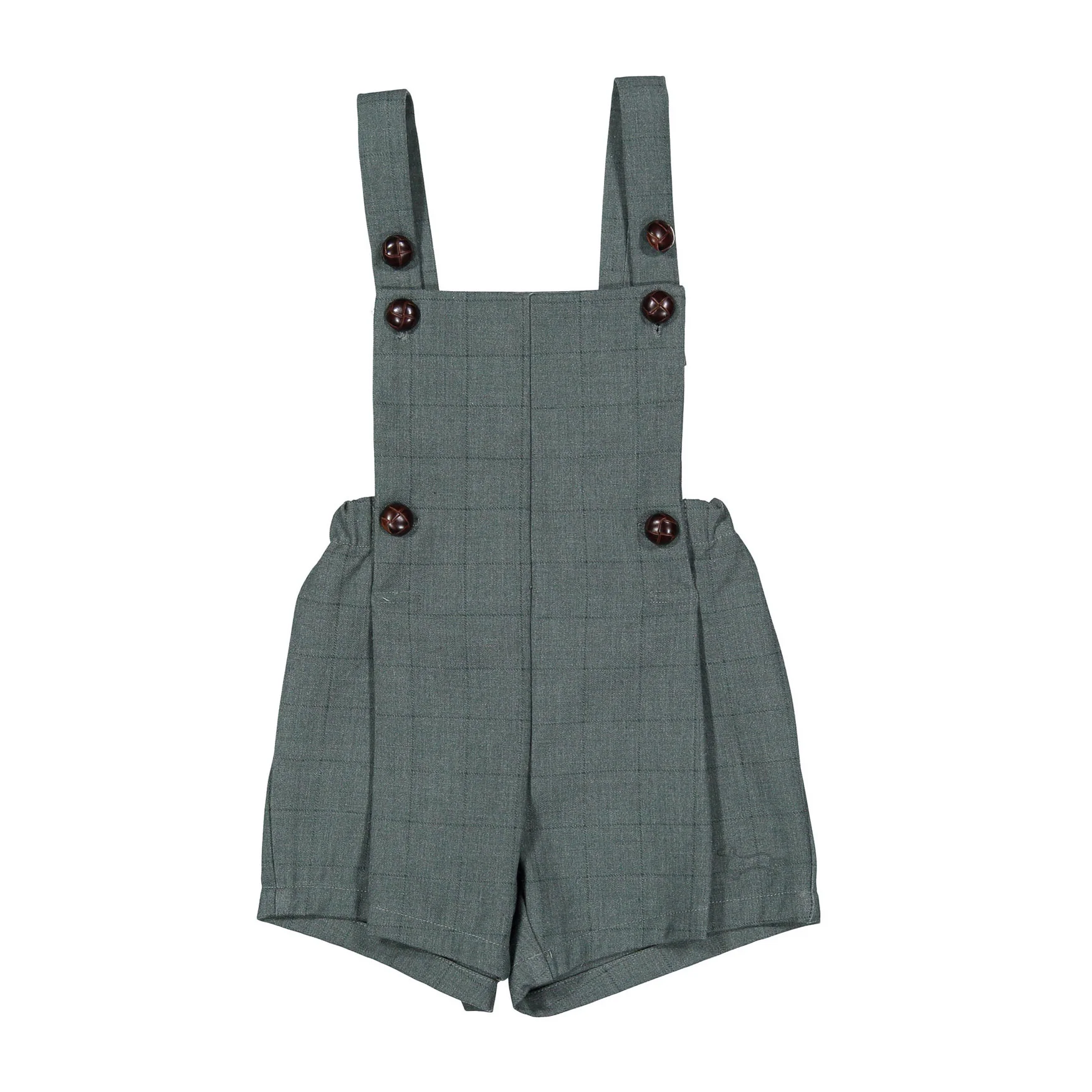 1984 Teal Grid Overalls