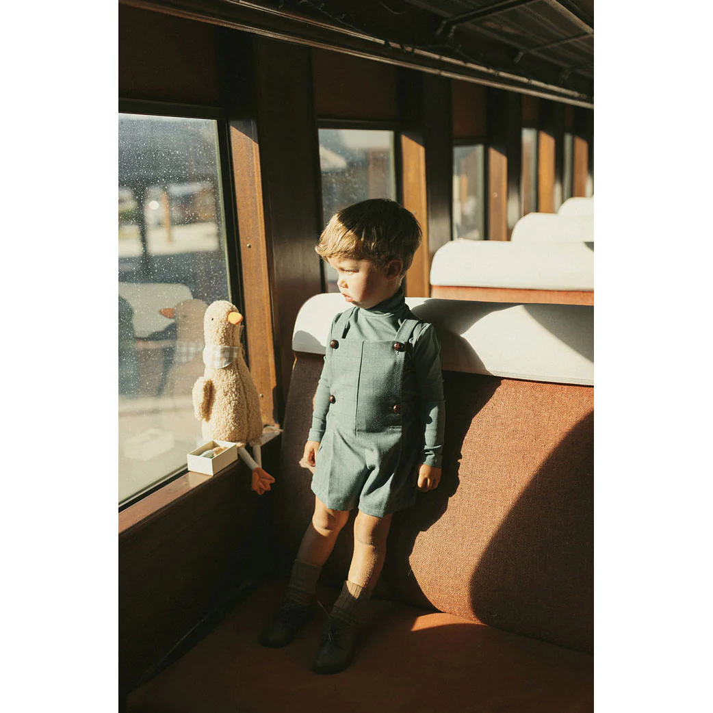 1984 Teal Grid Overalls - Image 2