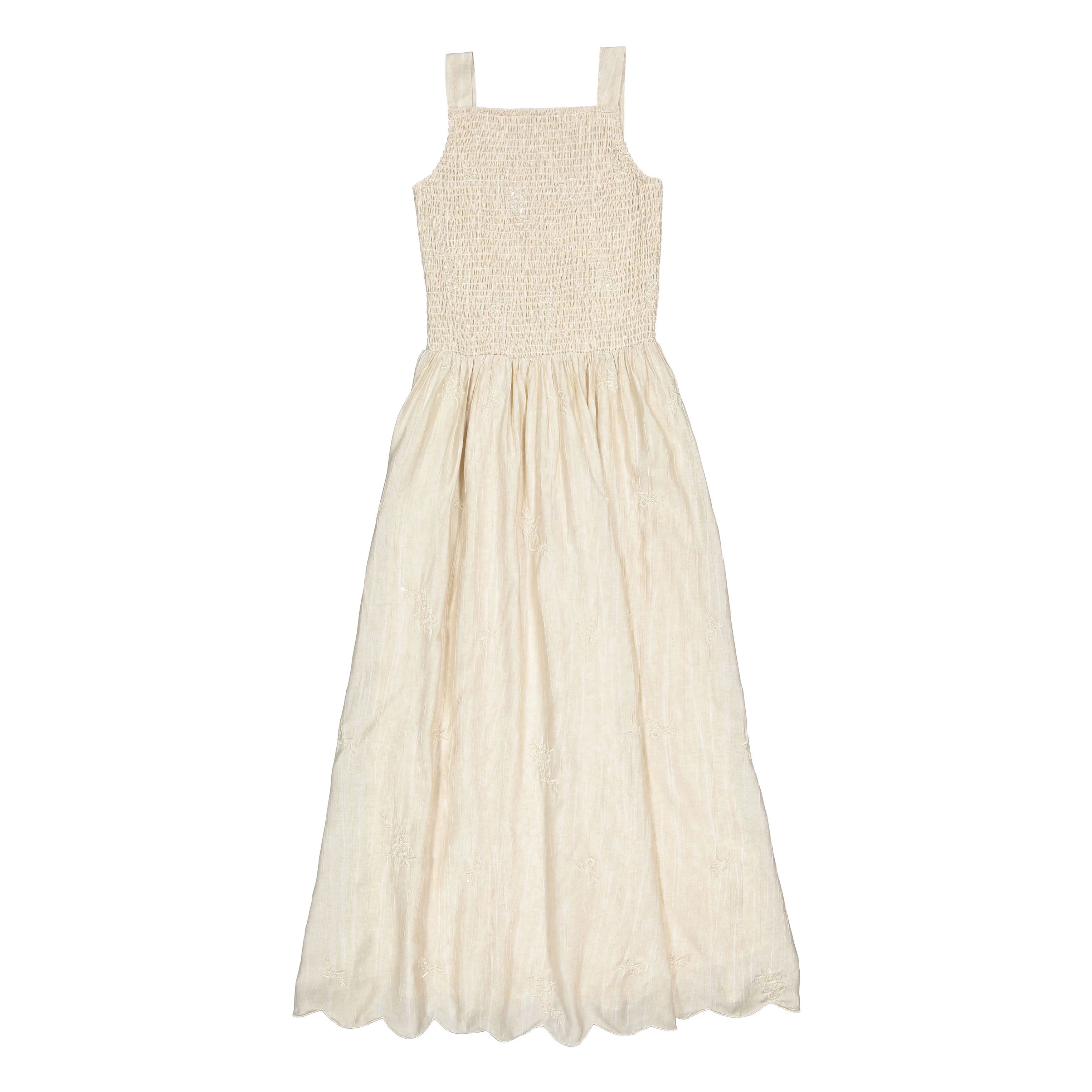 A4 Beige Smocked Jumper