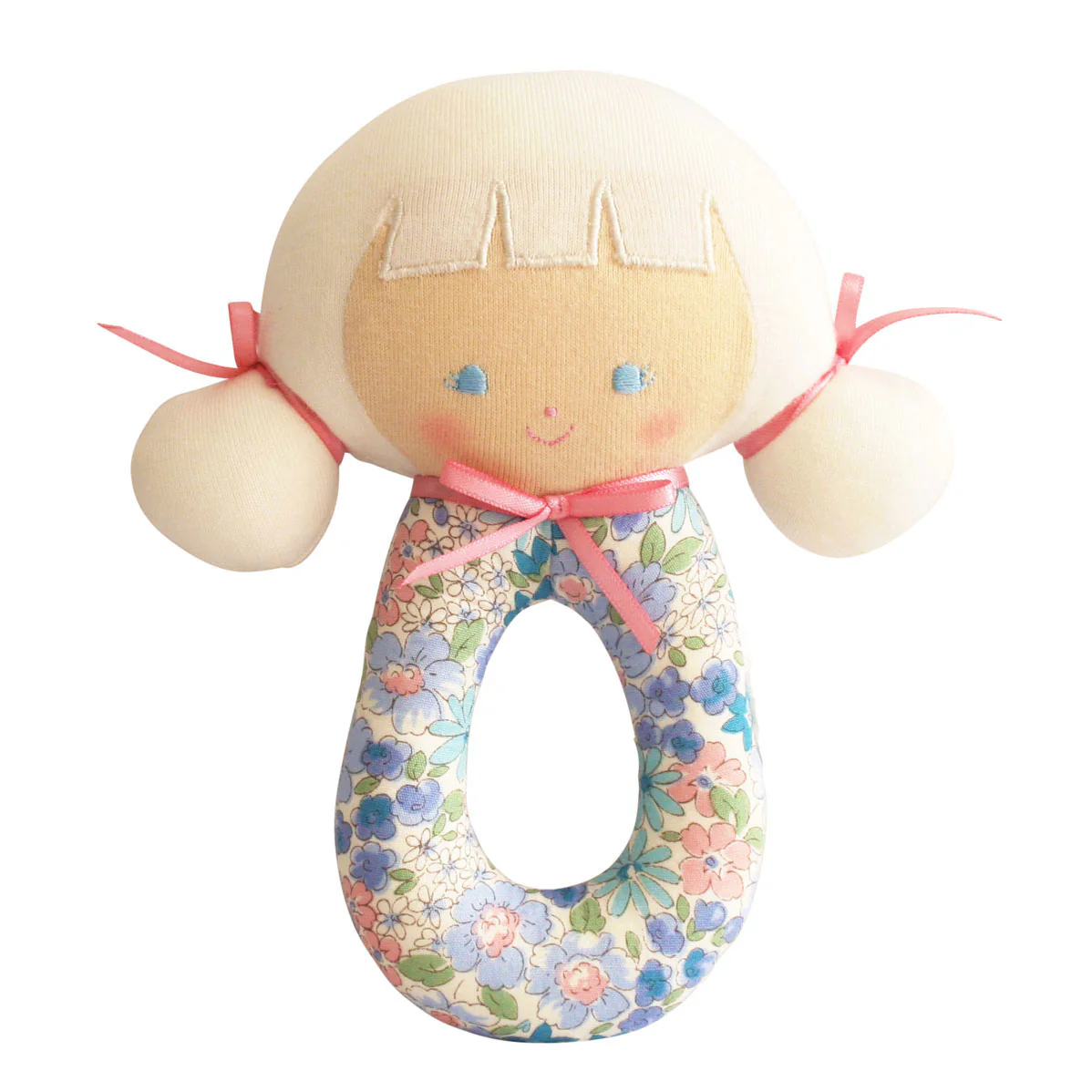 Alimrose Audrey Grab Rattle Liberty Blue