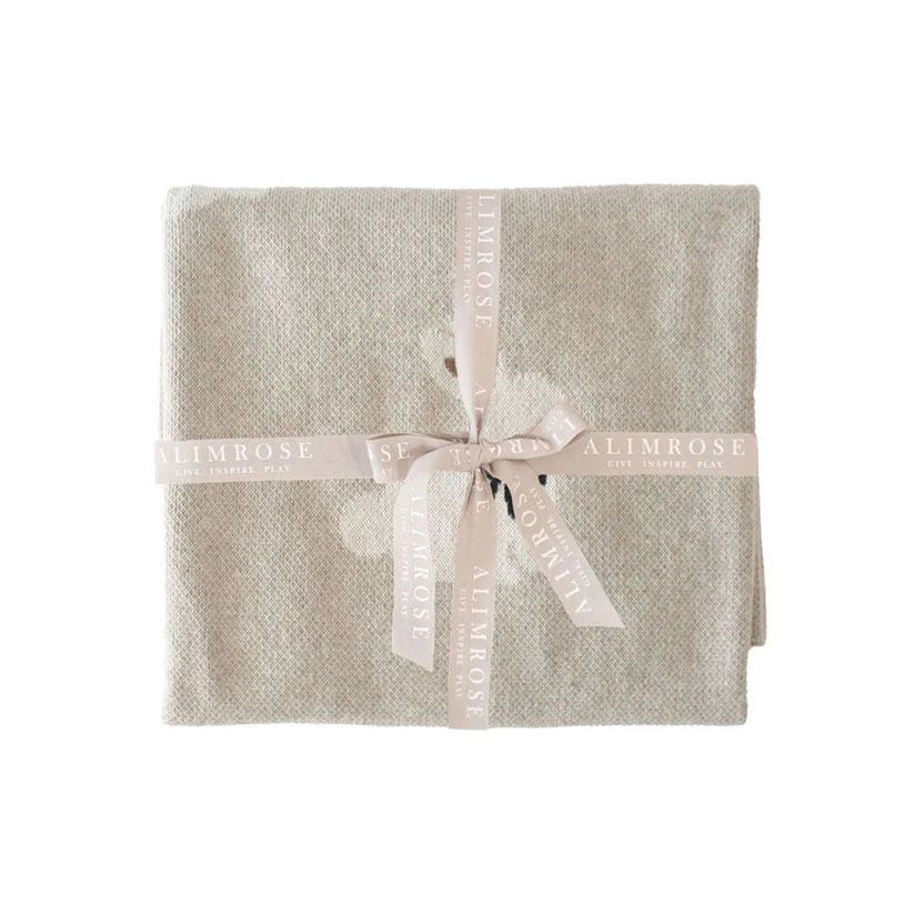 Alimrose Bunny Baby Blanket Natural - Image 2