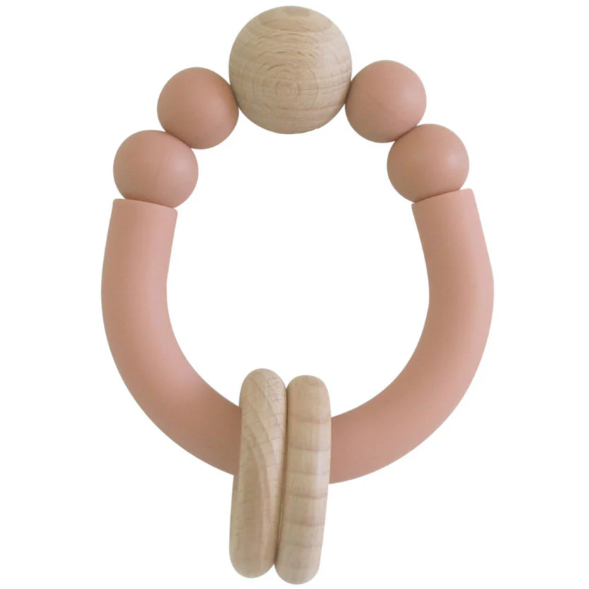 Alimrose Terracotta Remy Beechwood Silicone Teether