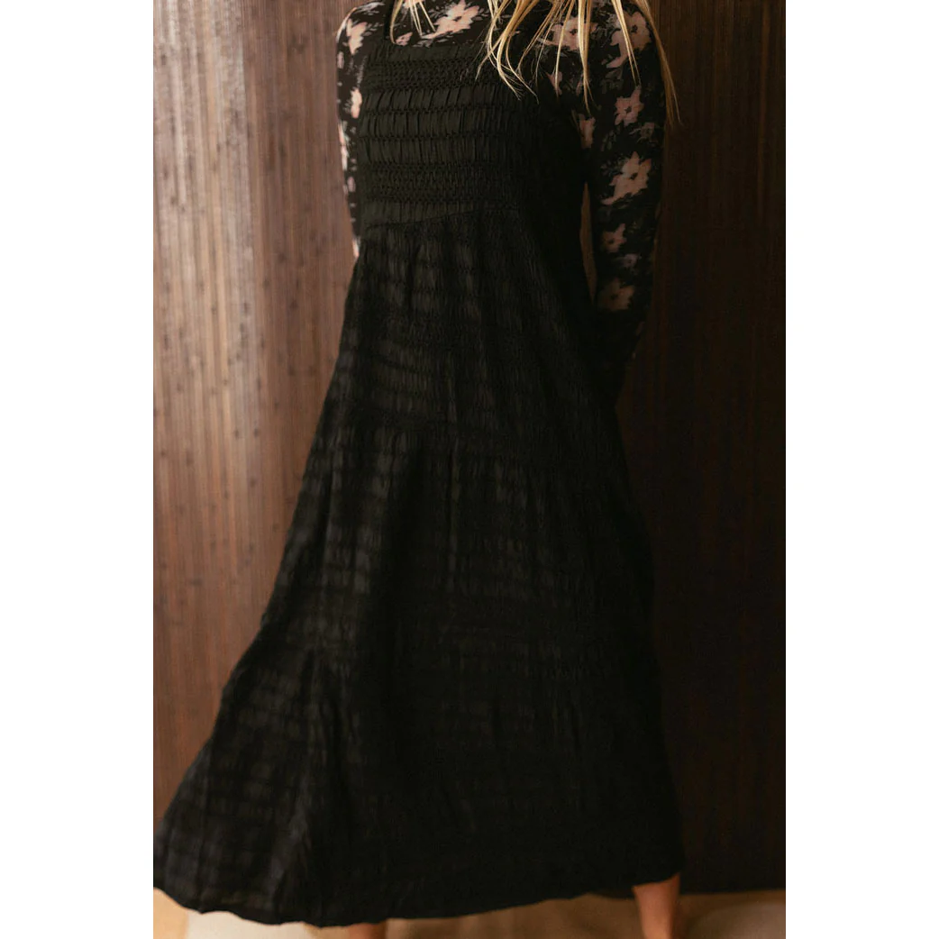 and tmrw Black Velvet Lines Maxi Jumper - Image 2
