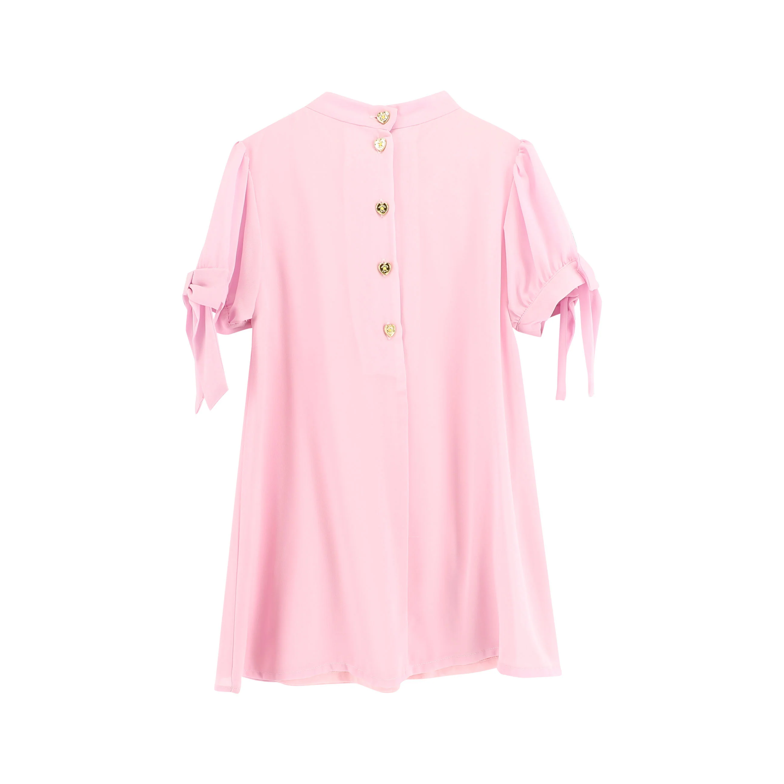Angels Face Pink Fernie Bow Trim Dress - Image 4