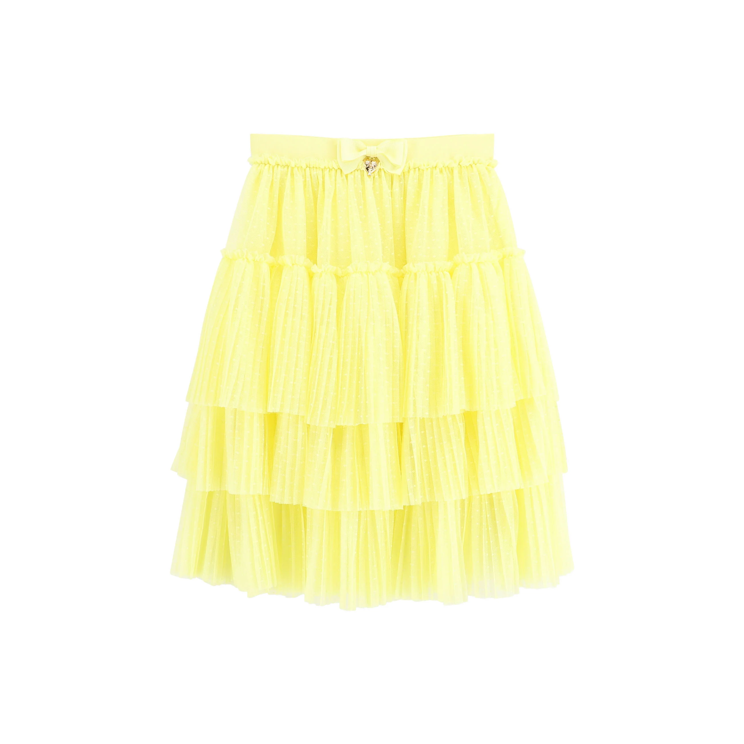 Angels Face Sherbert Thyme Spotted Tulle Skirt