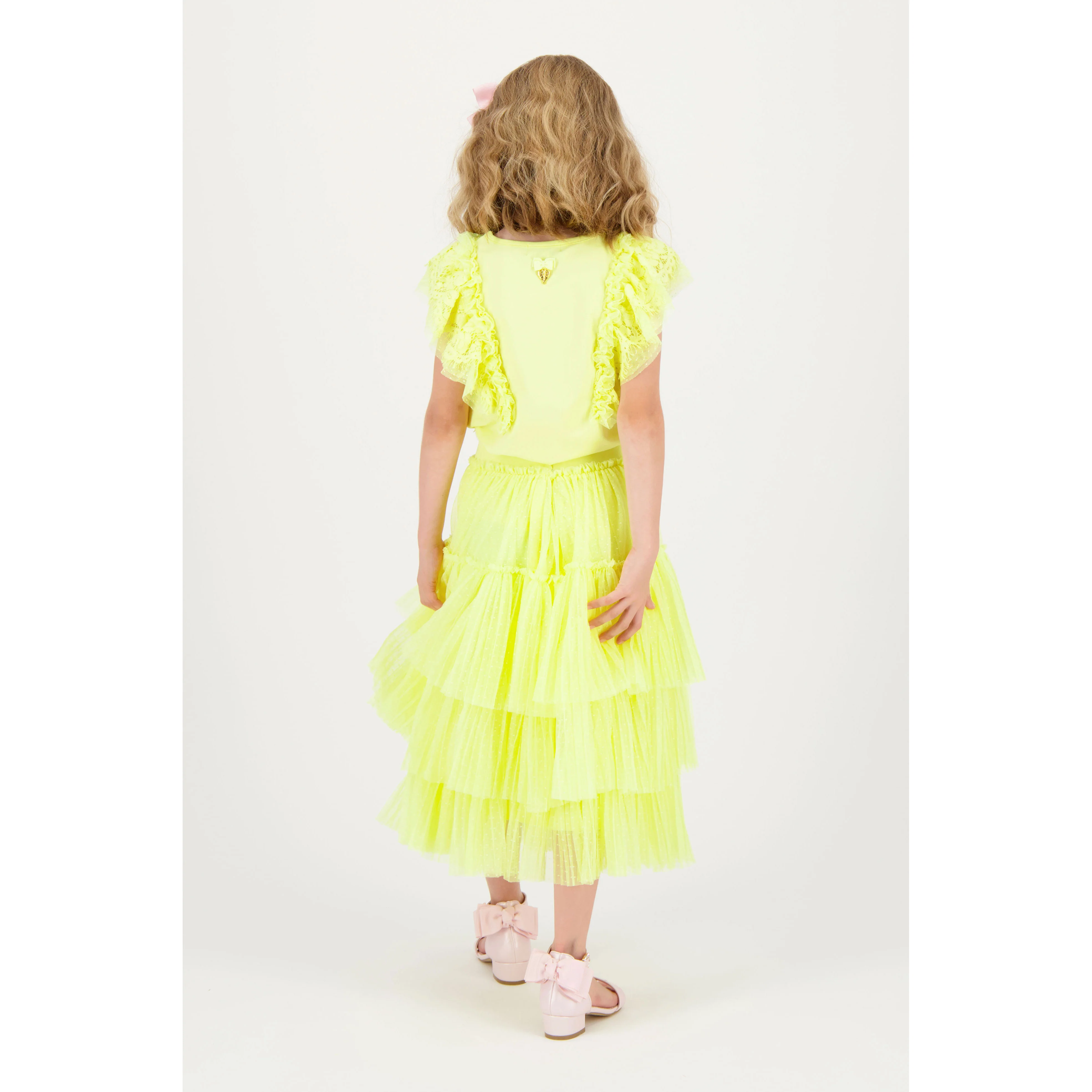 Angels Face Sherbert Thyme Spotted Tulle Skirt - Image 5