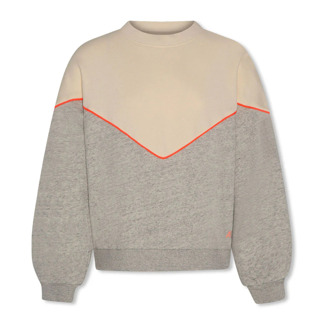 AO76 Grey Melange Miles Logo Sweater