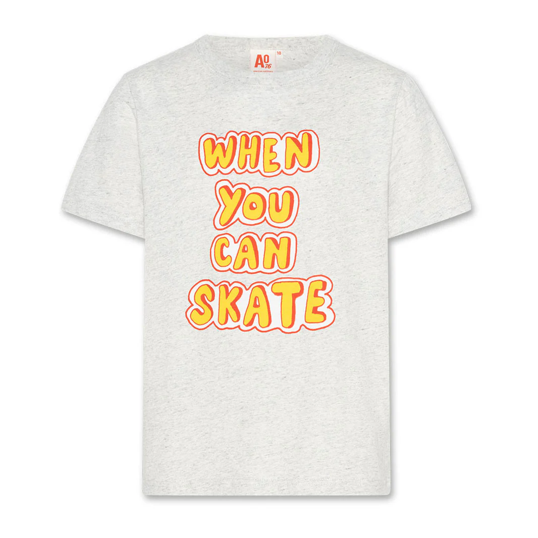AO76 Heather Grey Skate Mat T-Shirt