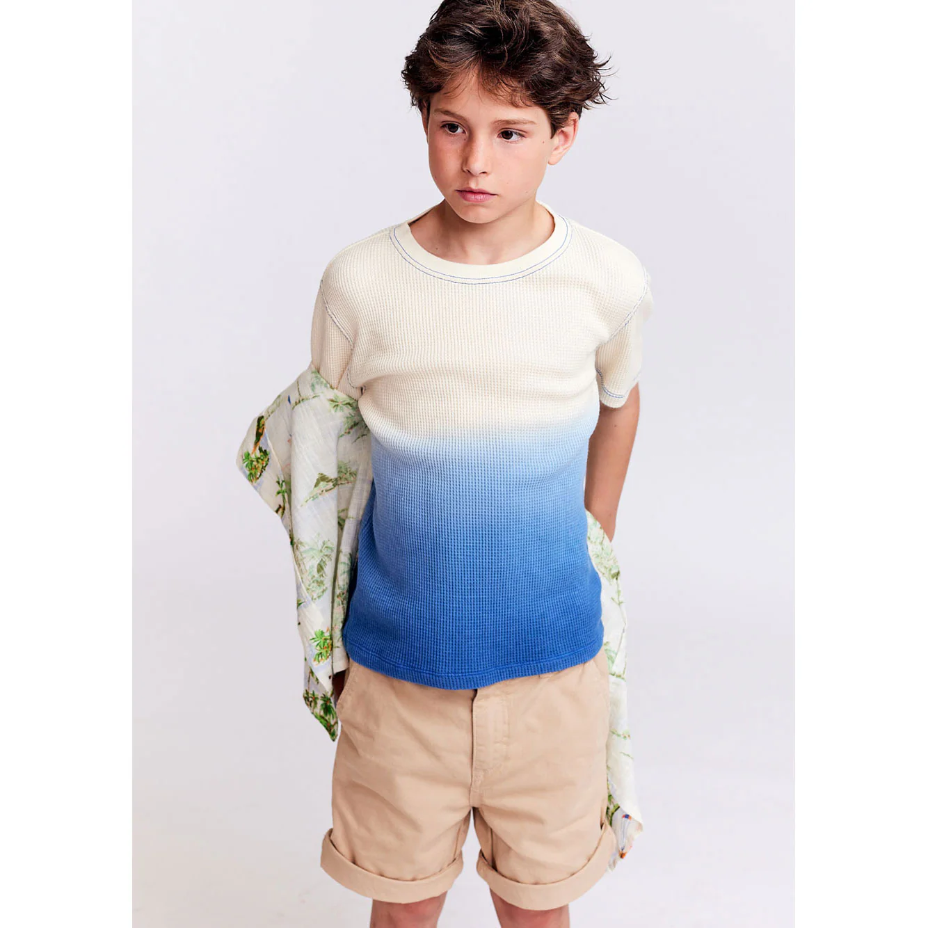 AO76 Natural Dip Dye Mat Tee - Image 2