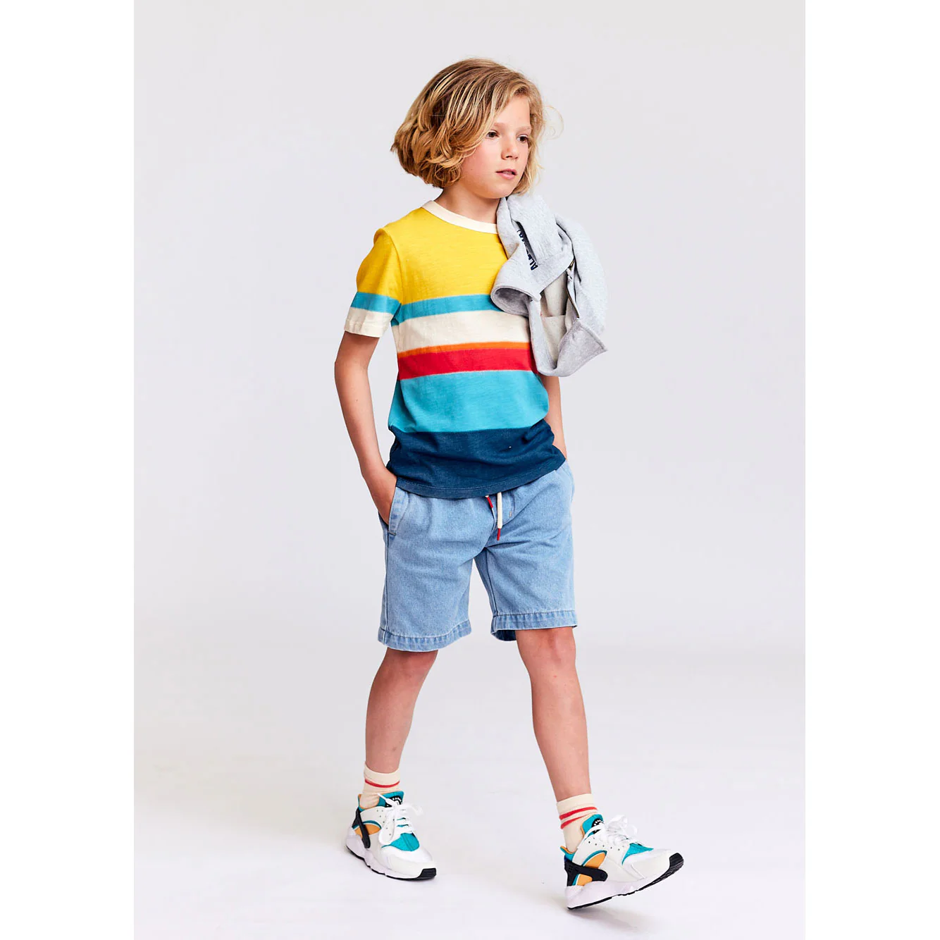AO76 Natural Stripes Vintage Mat T-Shirt - Image 2