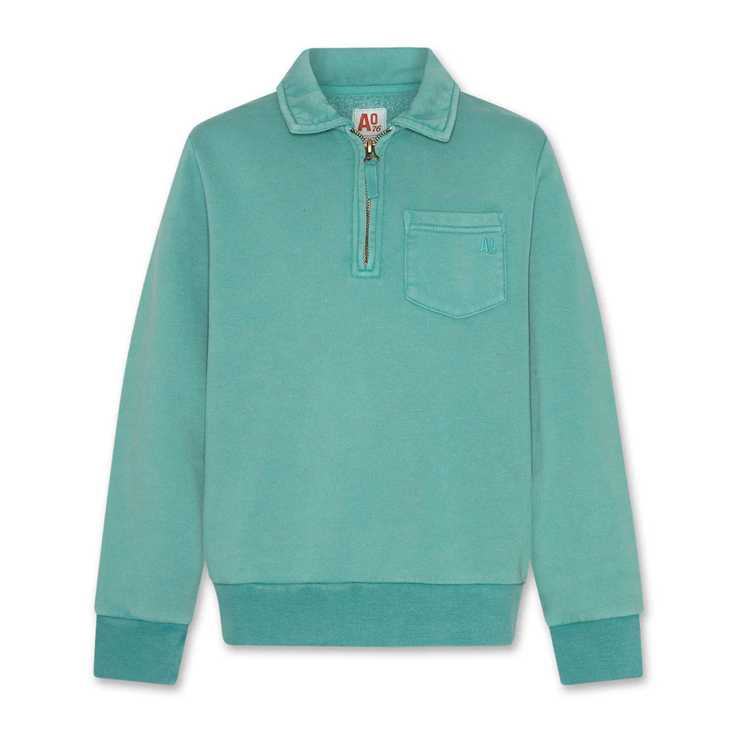 AO76 Turqoise Jack Polo Sweatshirt