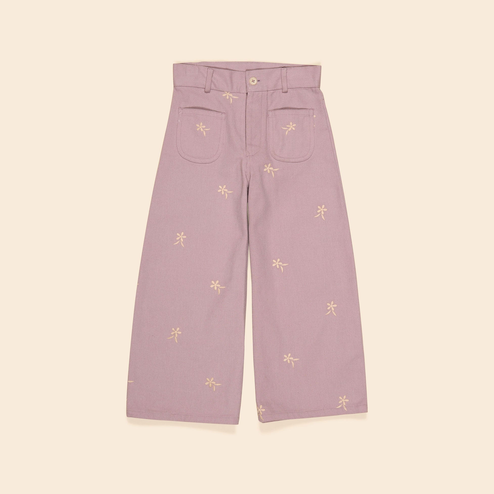 Apolina Lilac Casey 70'S All Over Embroidery Jean