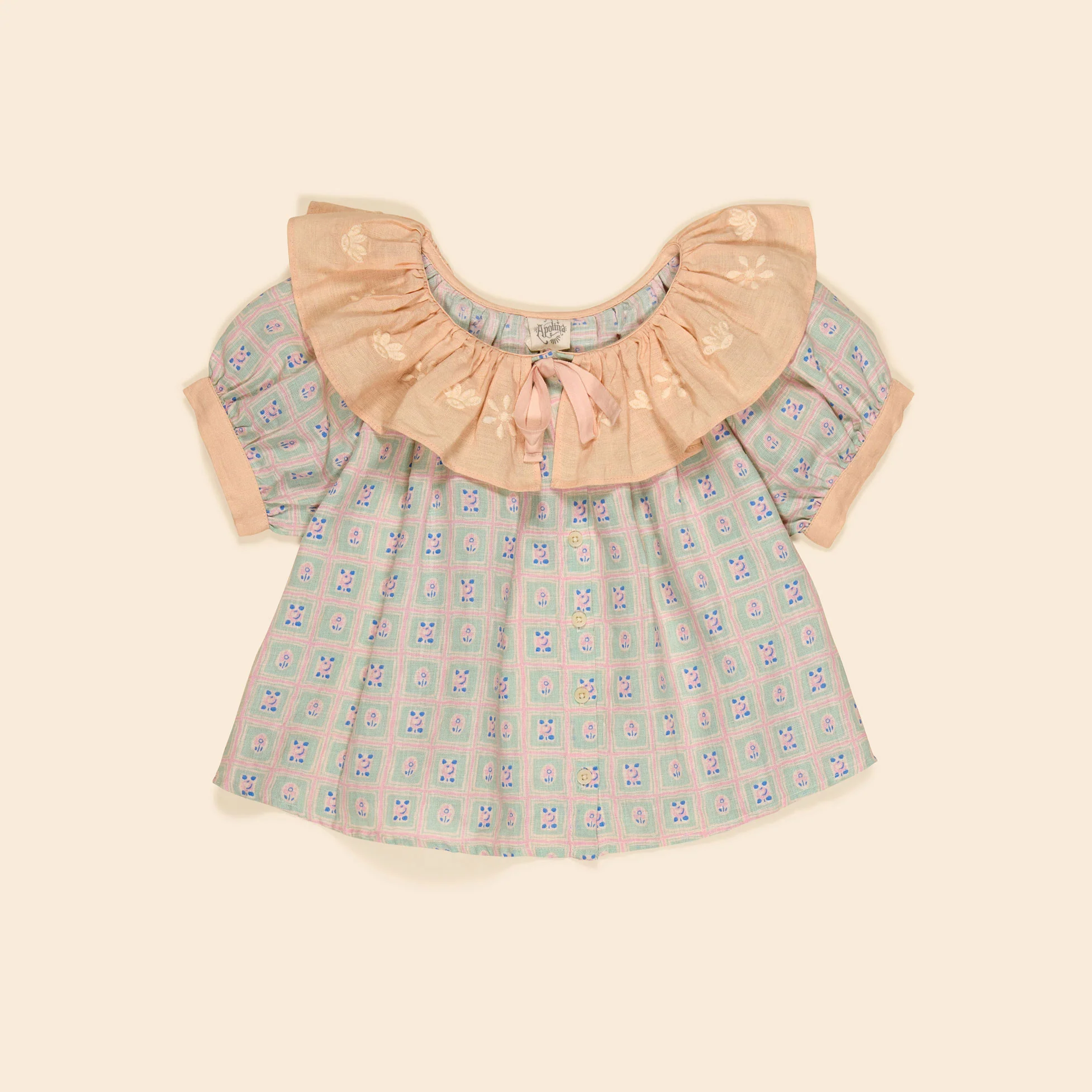 Apolina Rosepanel Mint Zabina Blouse