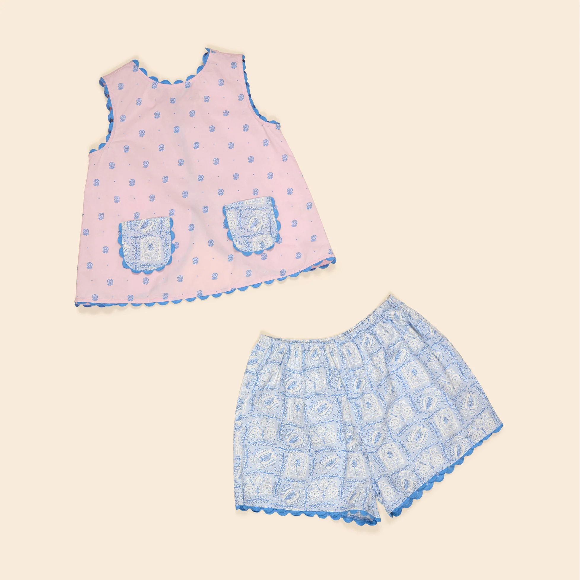 Apolina Studio Calico Pink/Studio Floral Juni Short Set