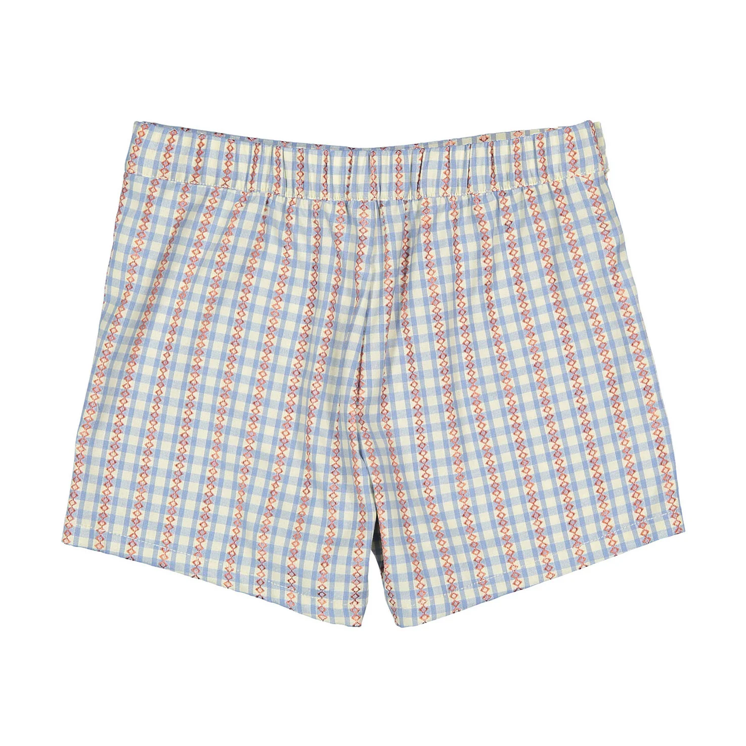 Arza Blue Checked Shorts - Image 3
