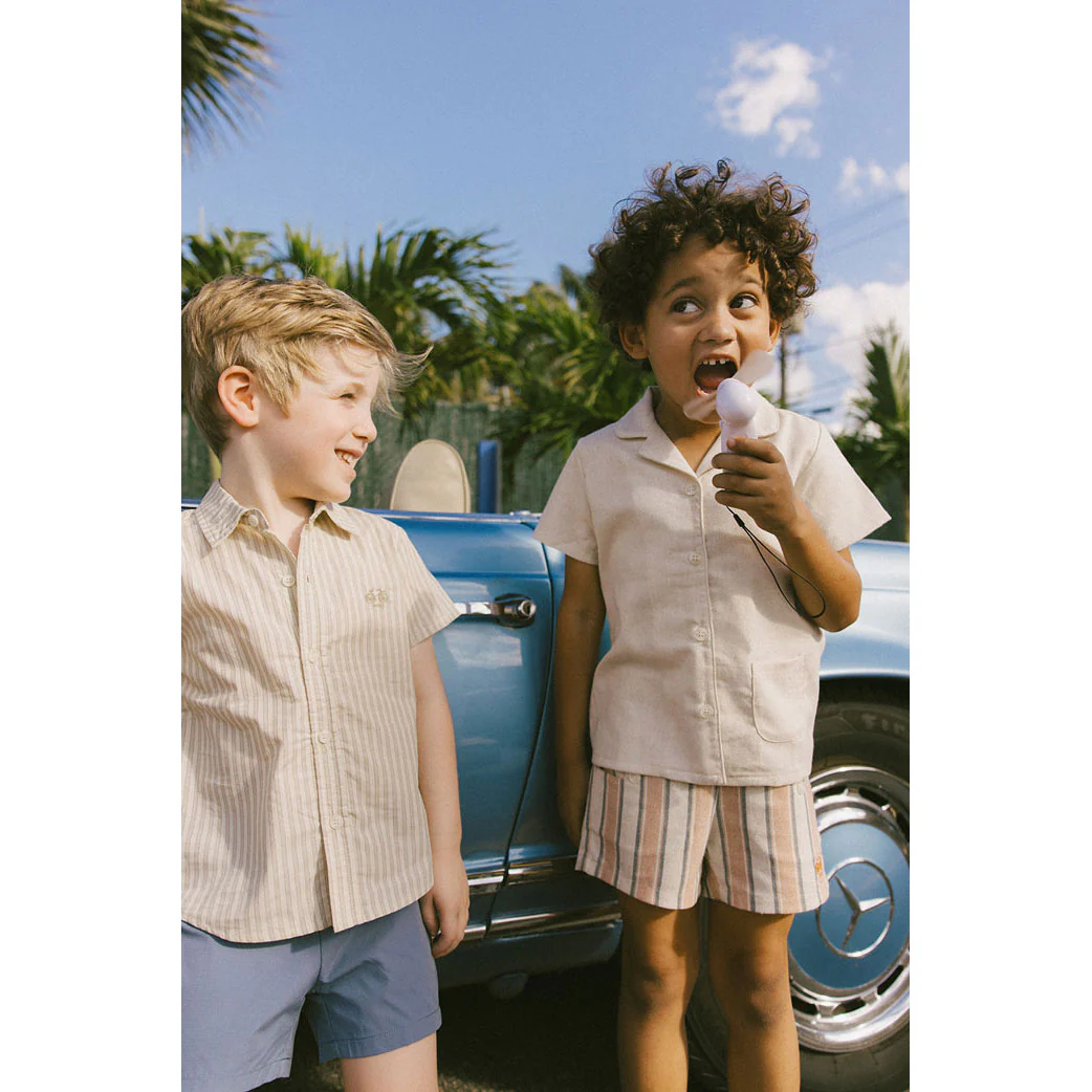 Arza Linen Stripe Sailor Short - Image 2