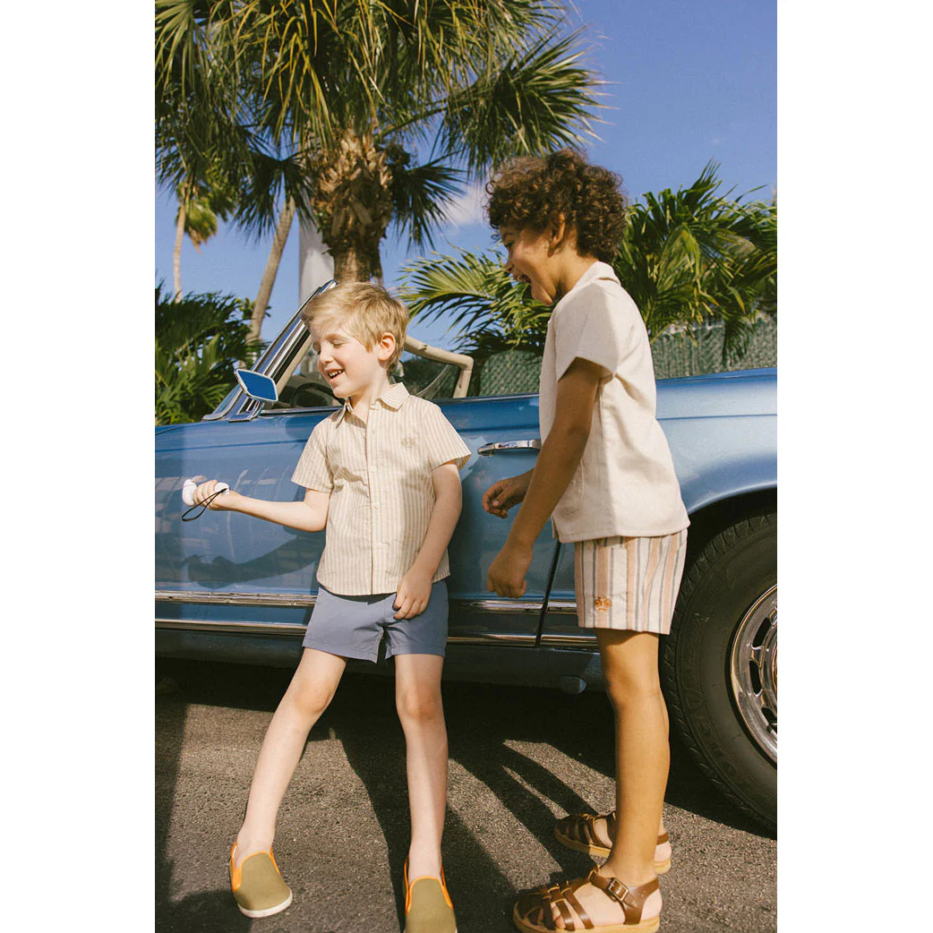 Arza Linen Stripe Sailor Short - Image 4