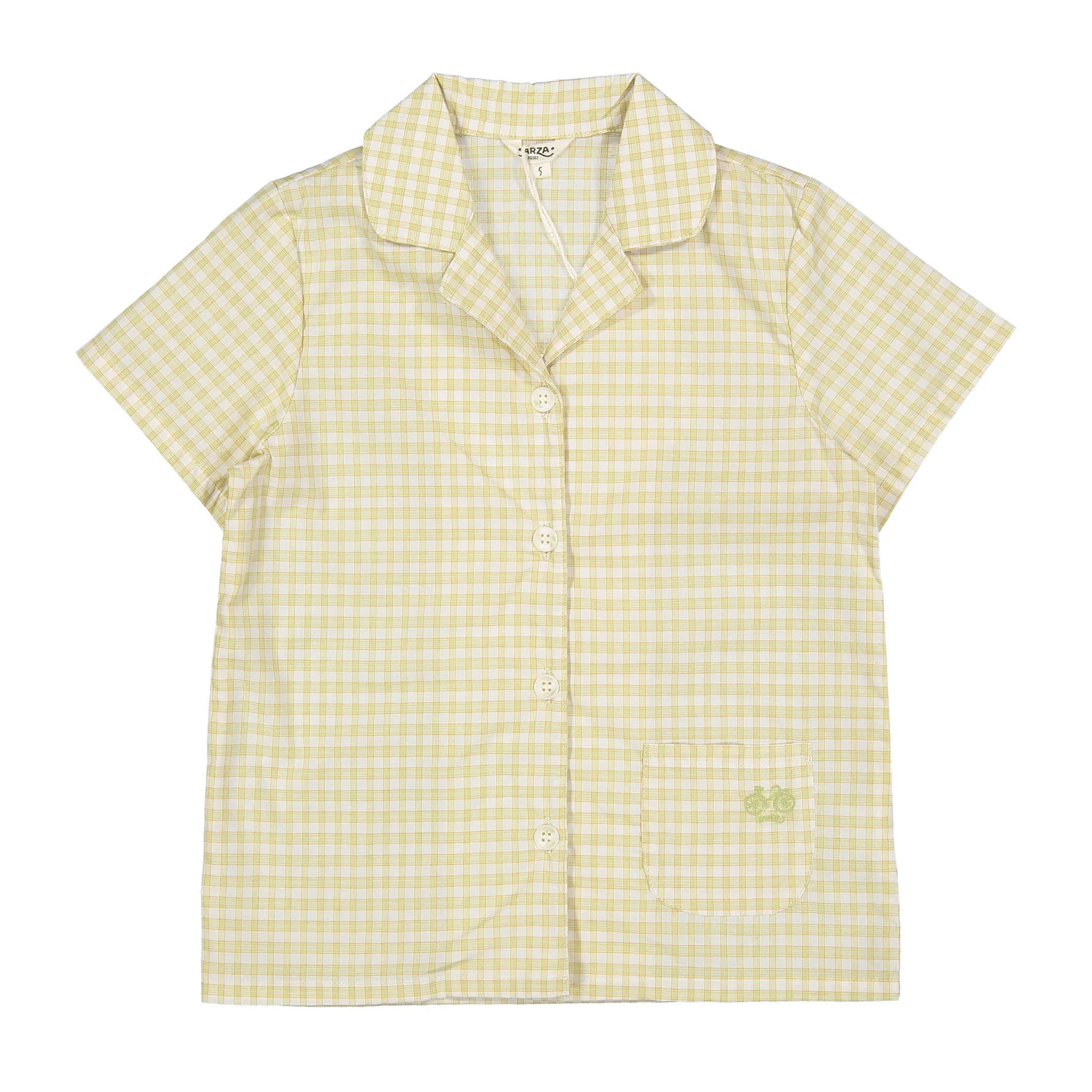 Arza Plaid Checked Grandpa Shirt