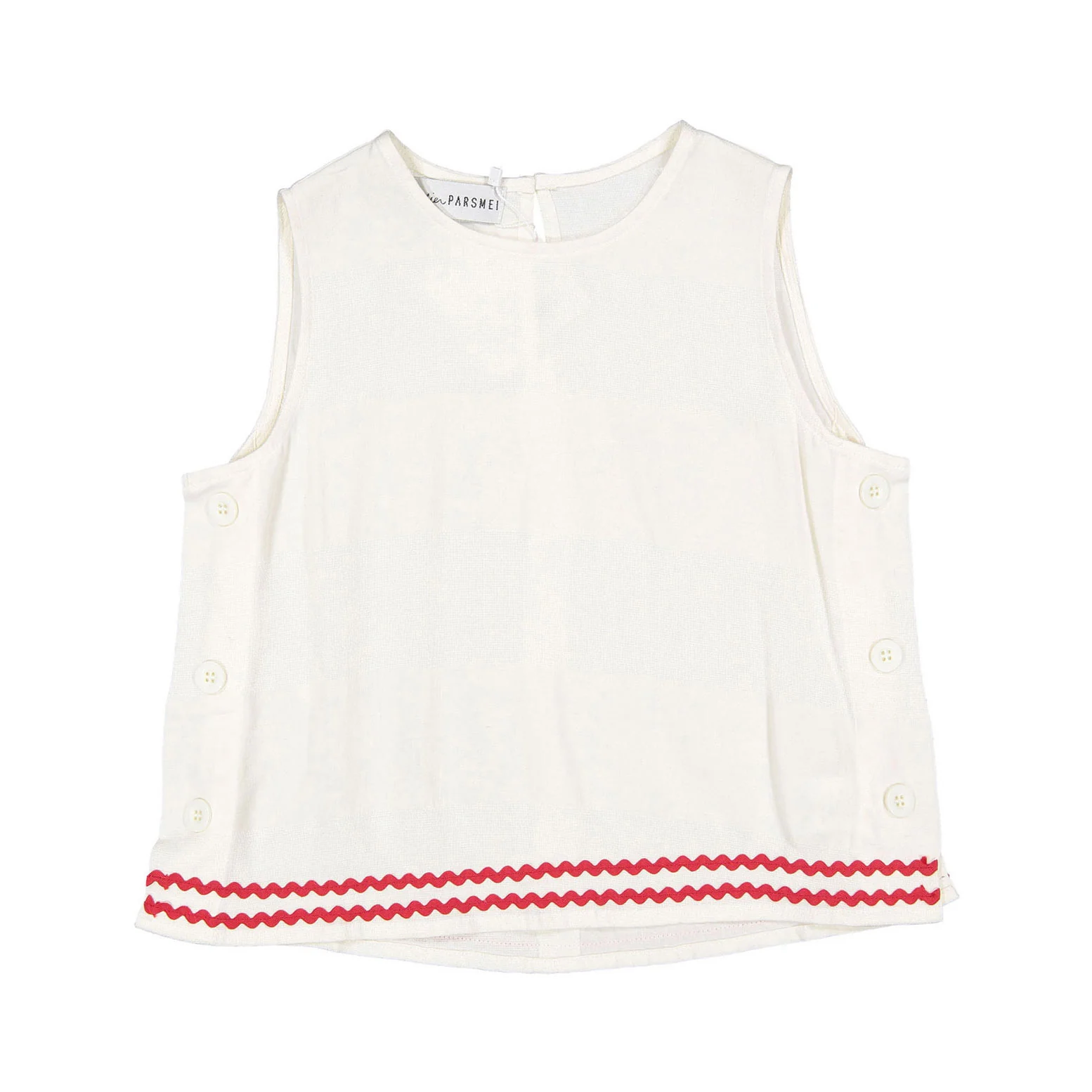 Atelier Parsmei Buttercream Sleeveless Crop Top