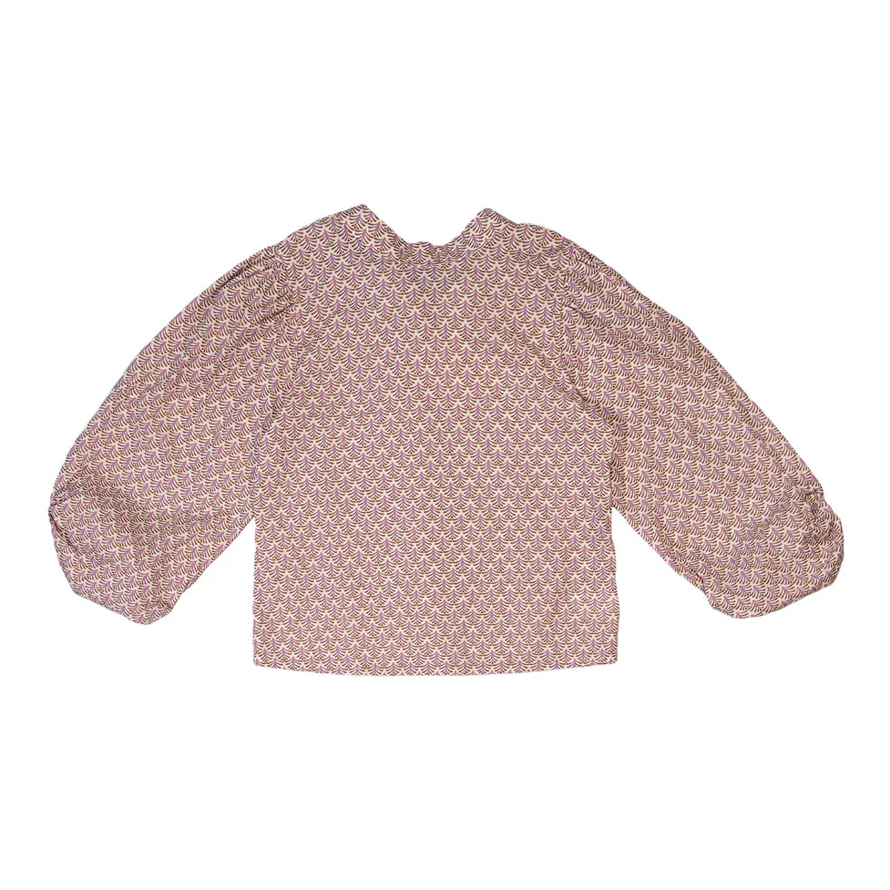Atelier Parsmei Geo Peacock Tie Back Cropped Top
