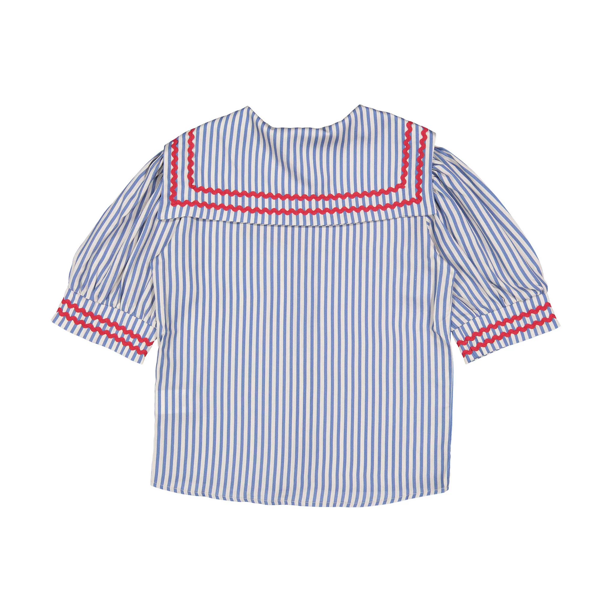 Atelier Parsmei Palace Blue Ric Rac Detailed Blouse - Image 3