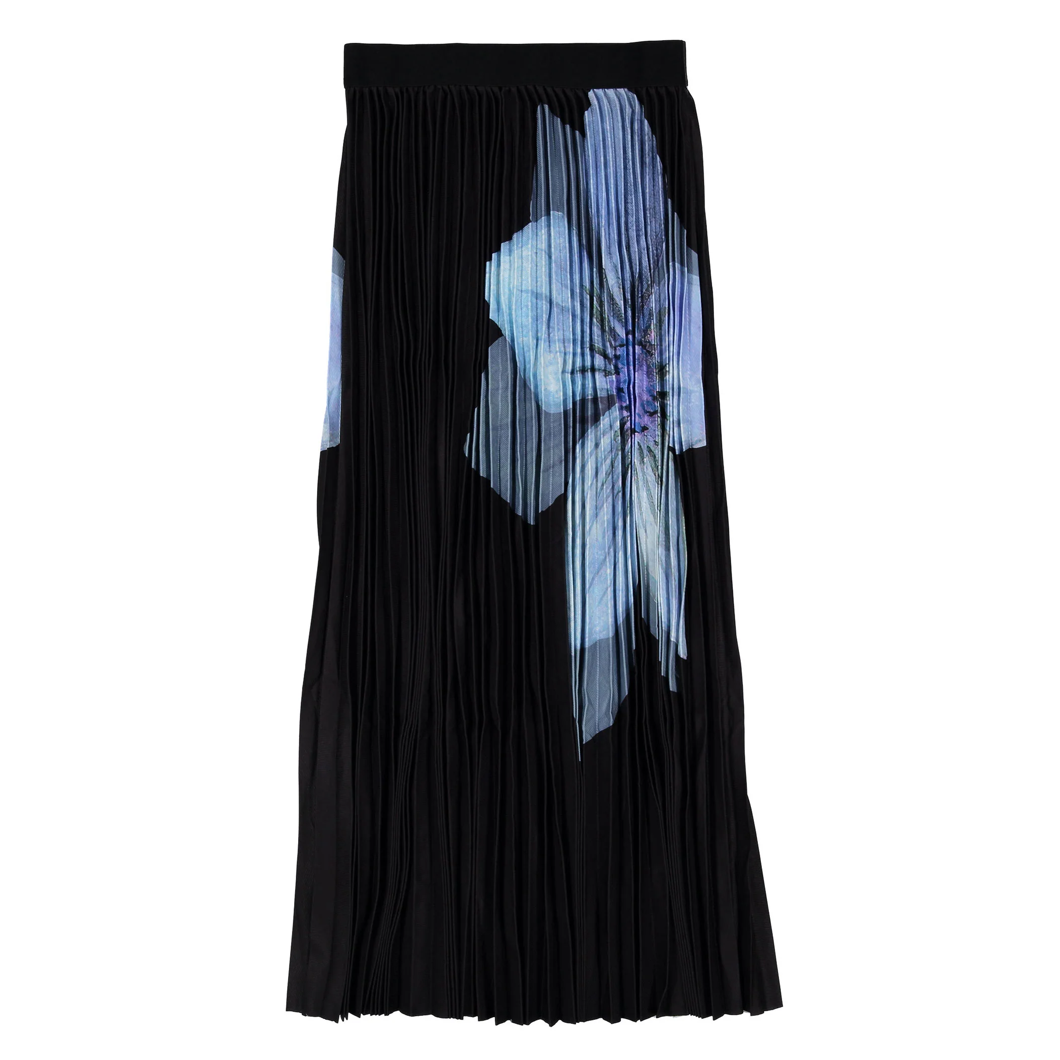 Ava and Lu Black Large Flower Skirt