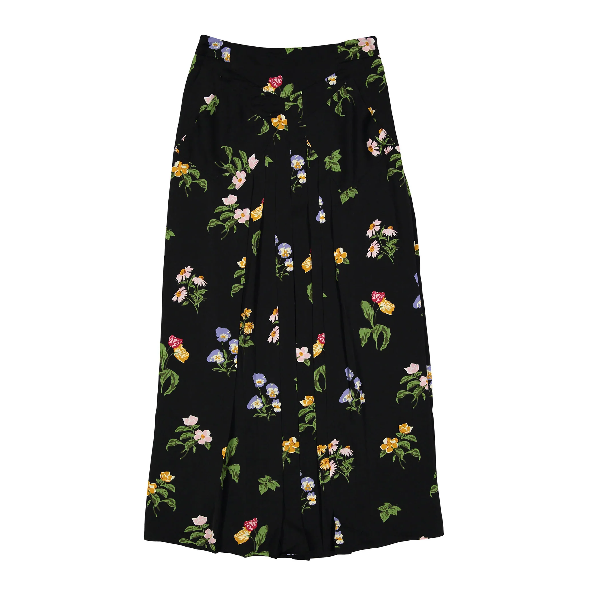 Ava and Lu Black Roses Drop Waiste Skirt