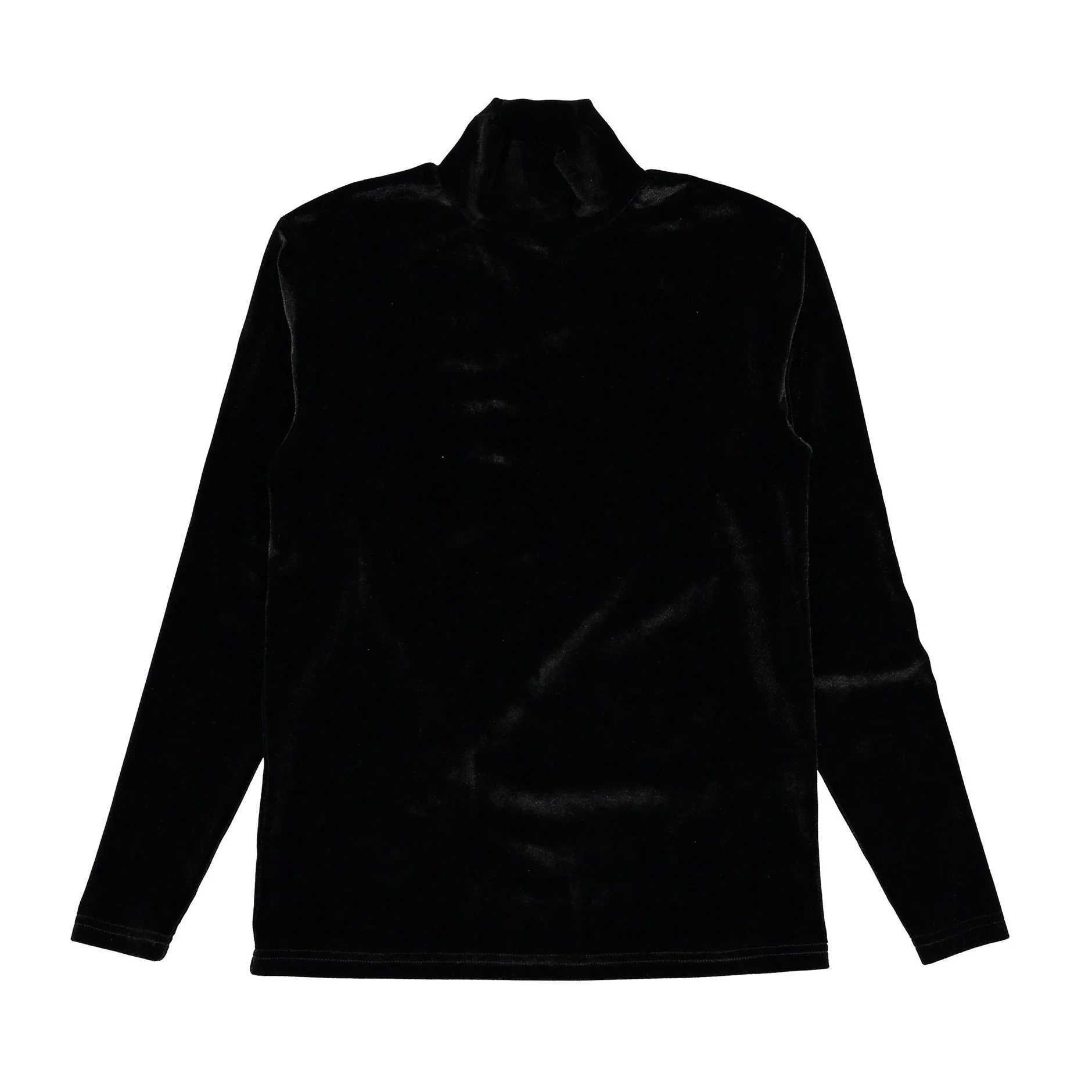 Ava and Lu Black Velvet Turtleneck