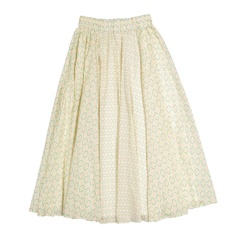Ava and Lu Coral Diamond Printed Skirt
