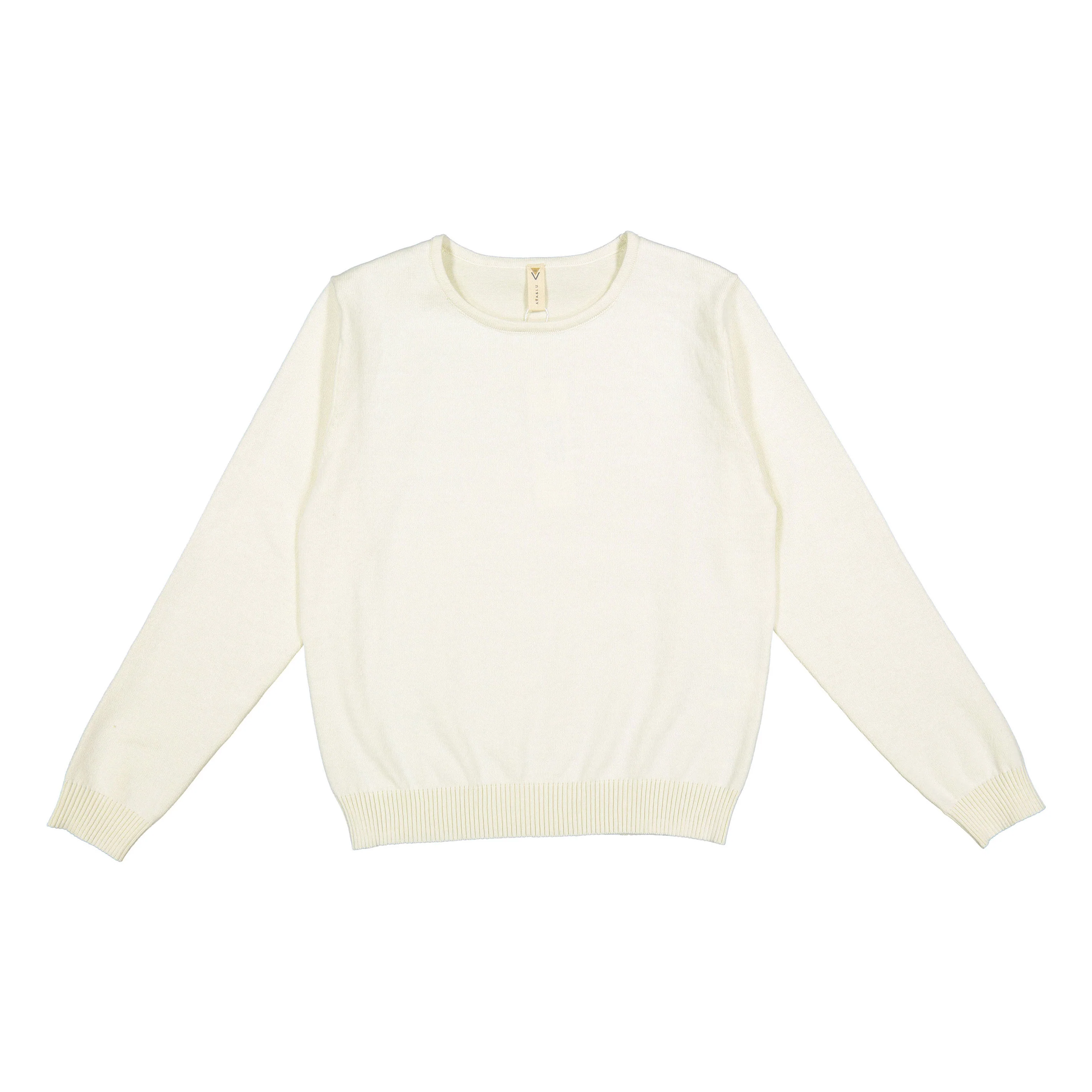Ava and Lu Cream Crewneck Sweater