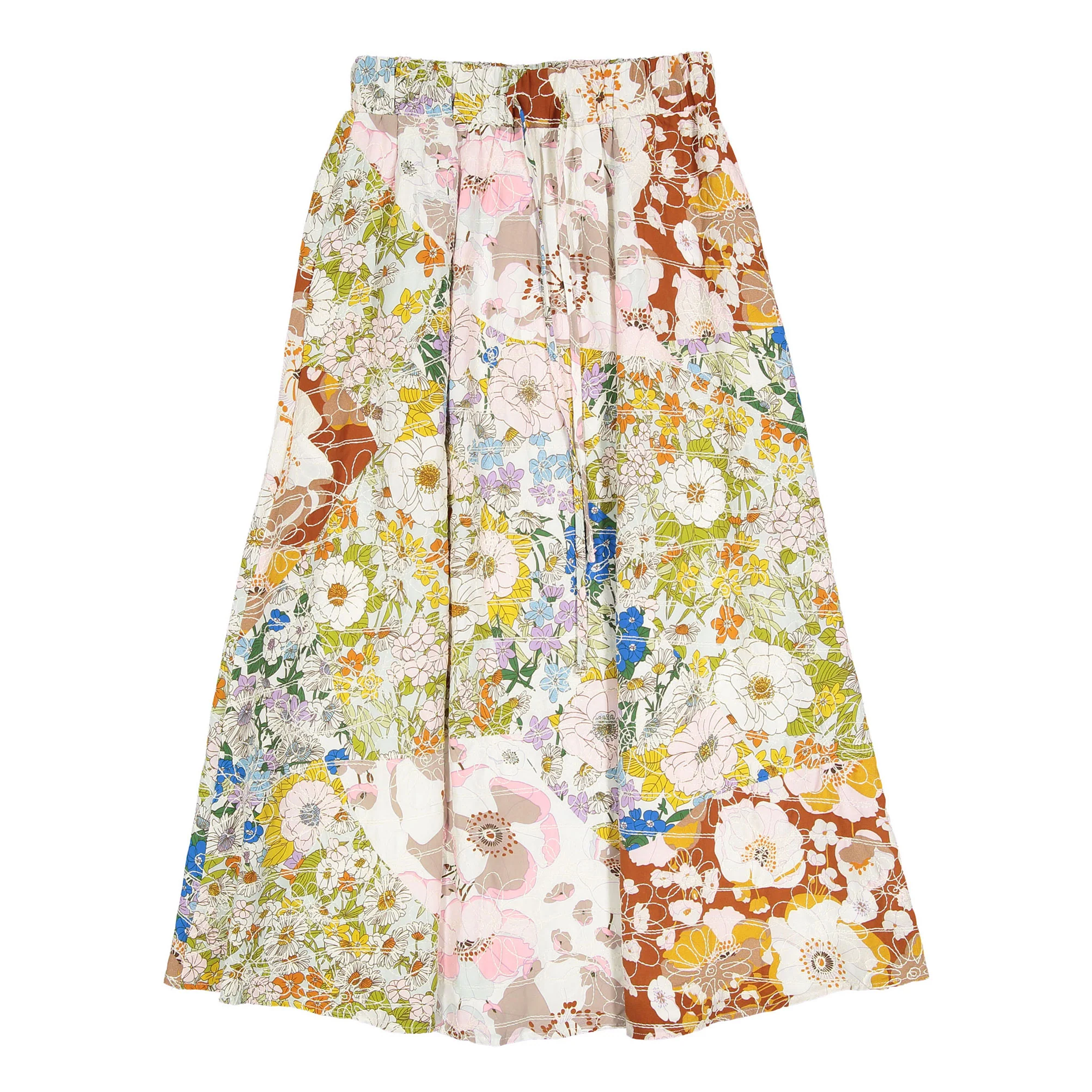 Ava and Lu Floral Embroidered Maxi Skirt
