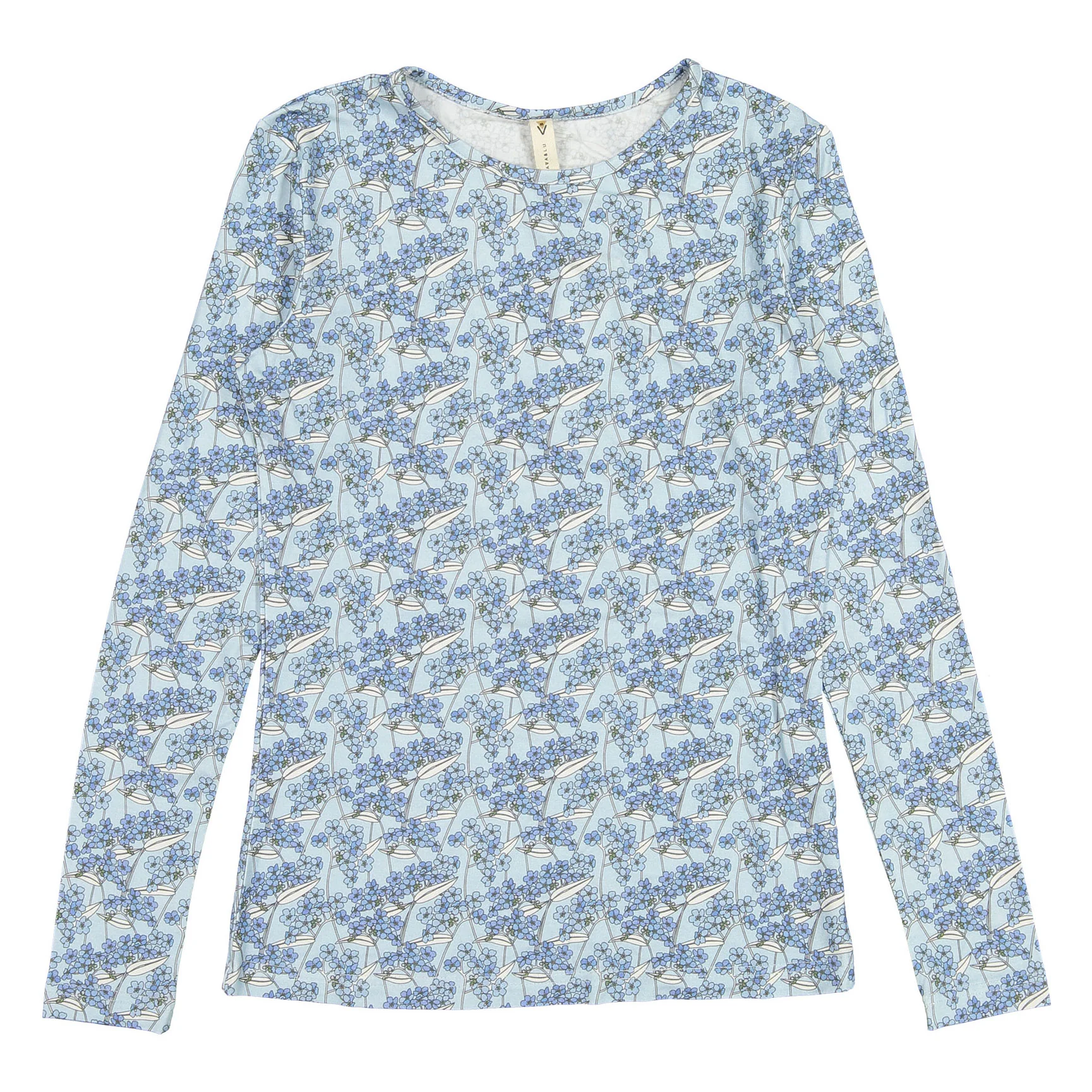 Ava and Lu Light Blue Floral Tee