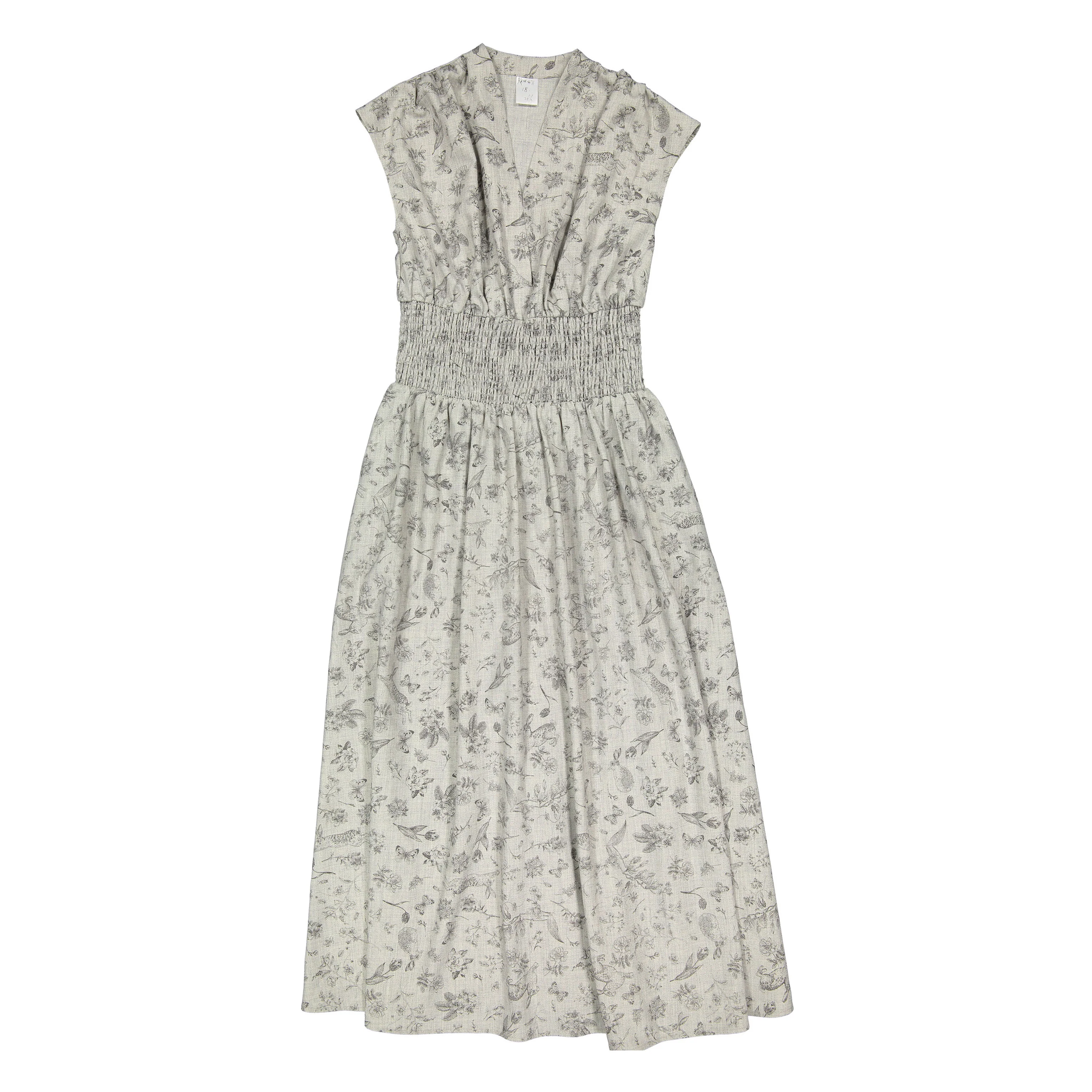 Ava and Lu Light Grey Butterfly Floral Dress