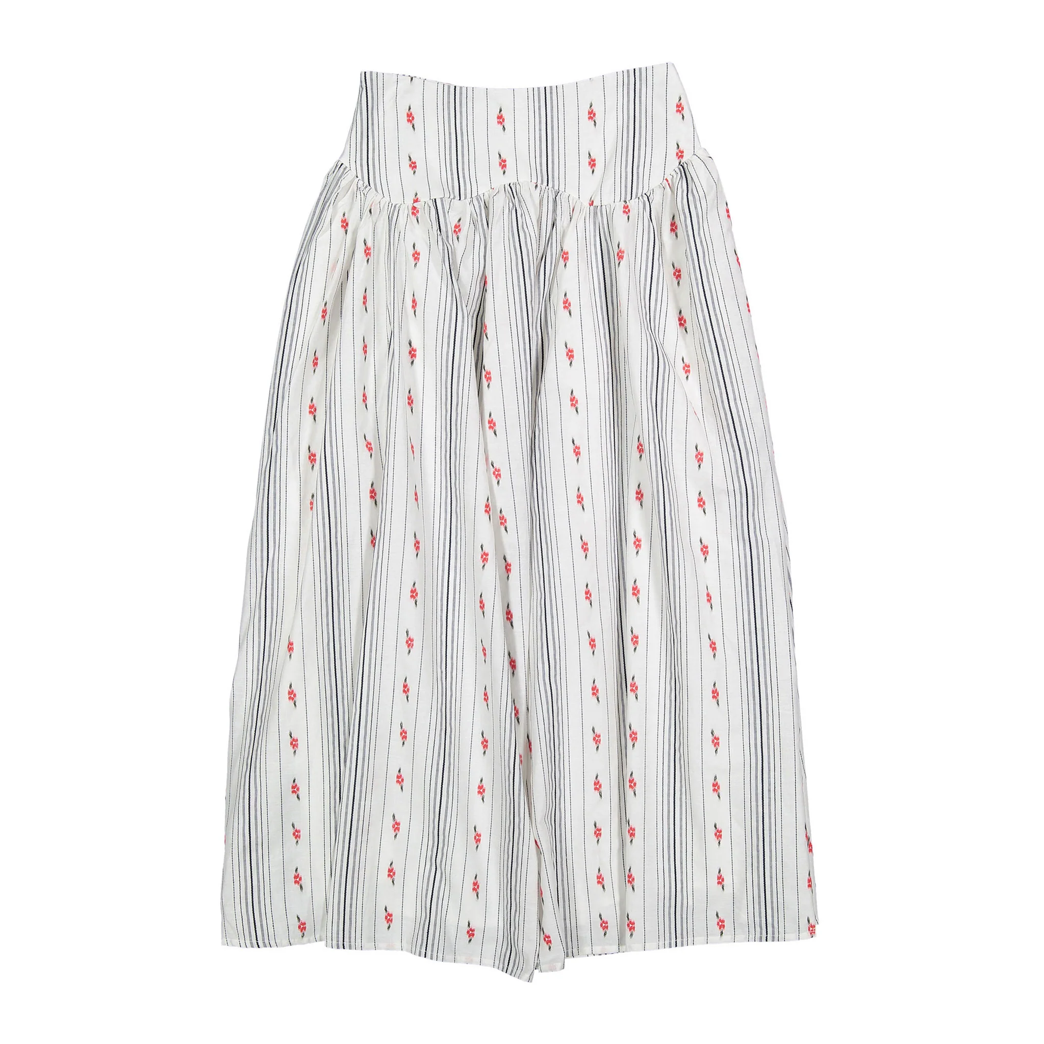 Ava and Lu Pinstripe Roses Dropwaiste Skirt
